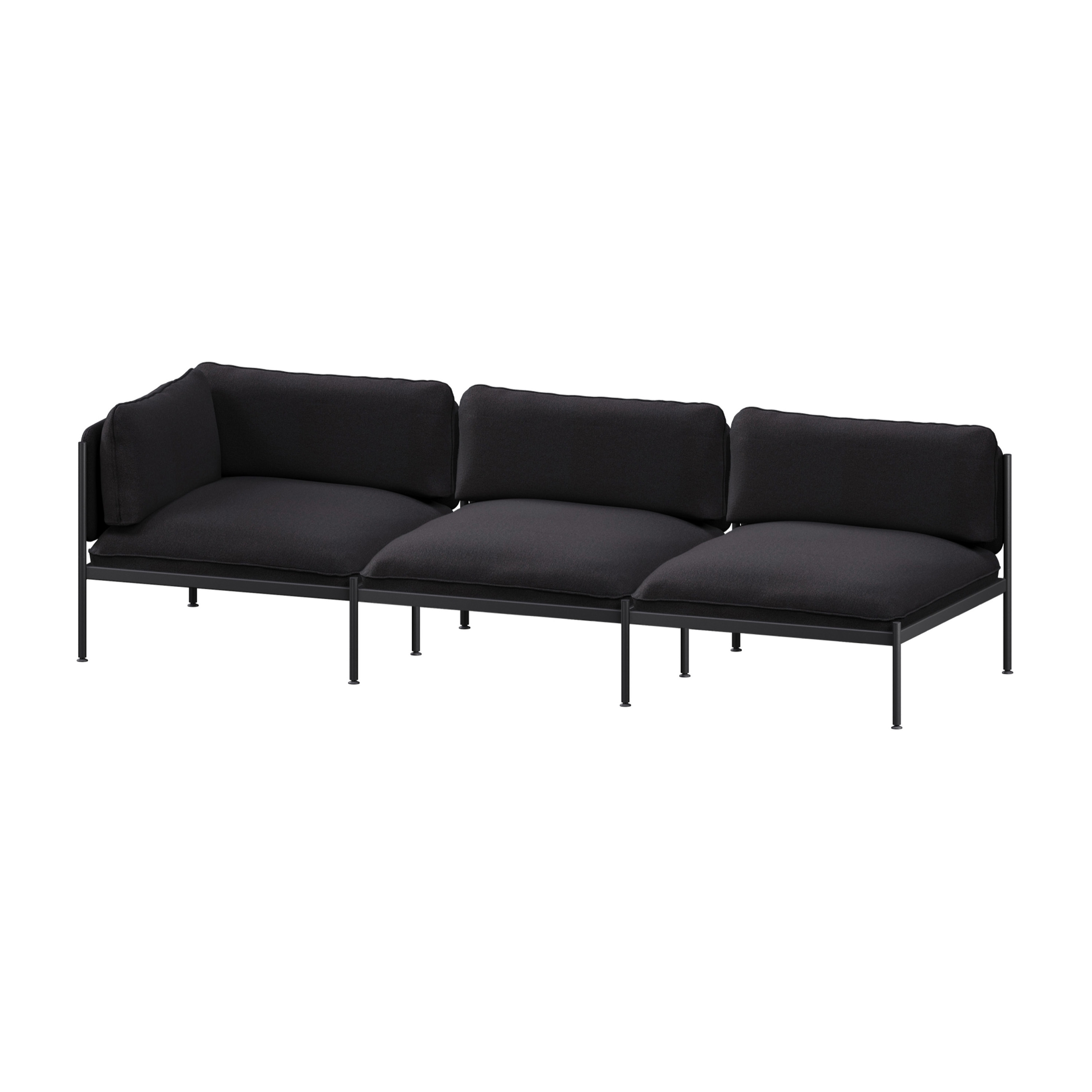 Toom Modular Sofa 3 Seater | Graphite Black