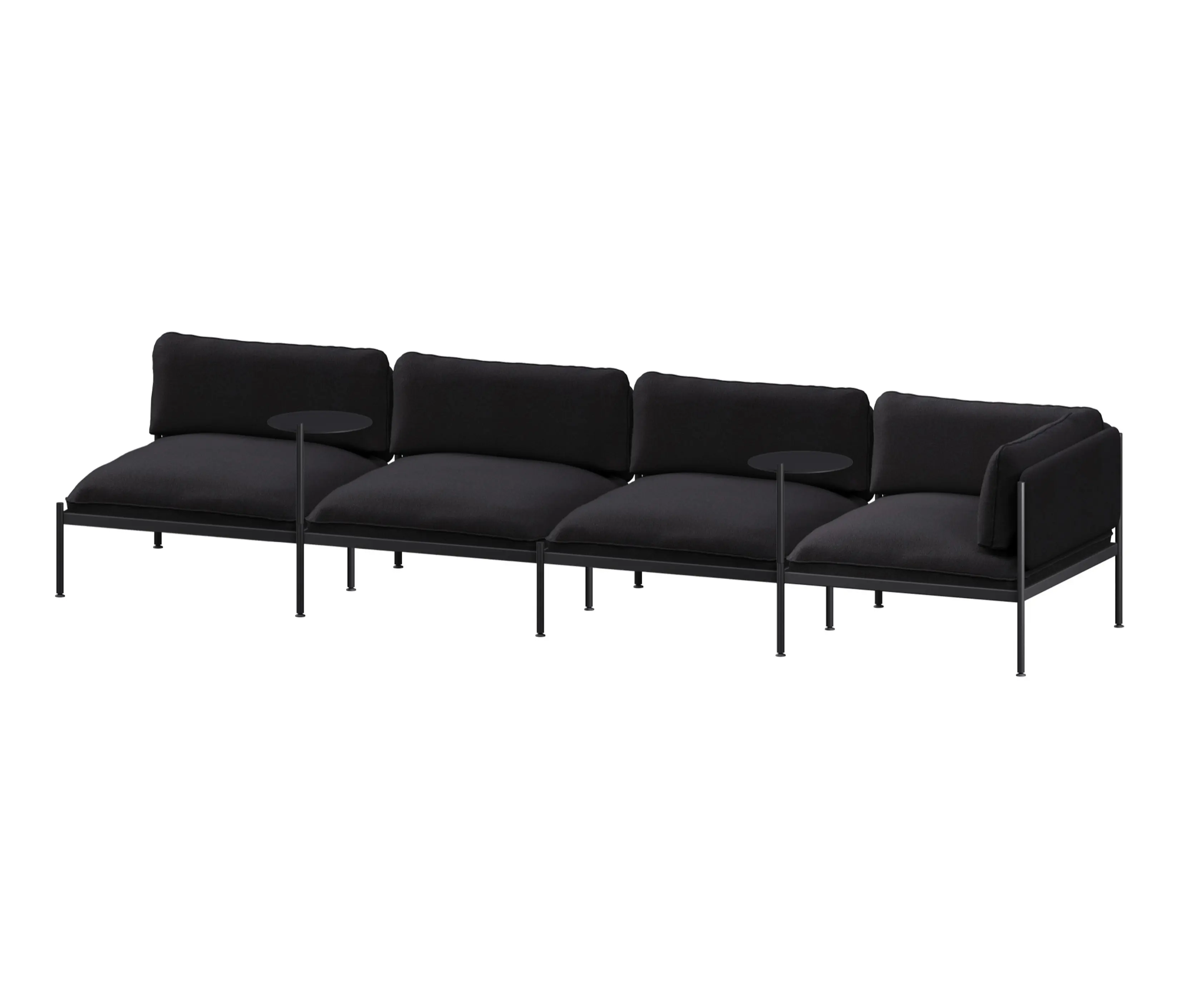 noo.ma - Toom Modular Sofa 4 Seater | Graphite Black