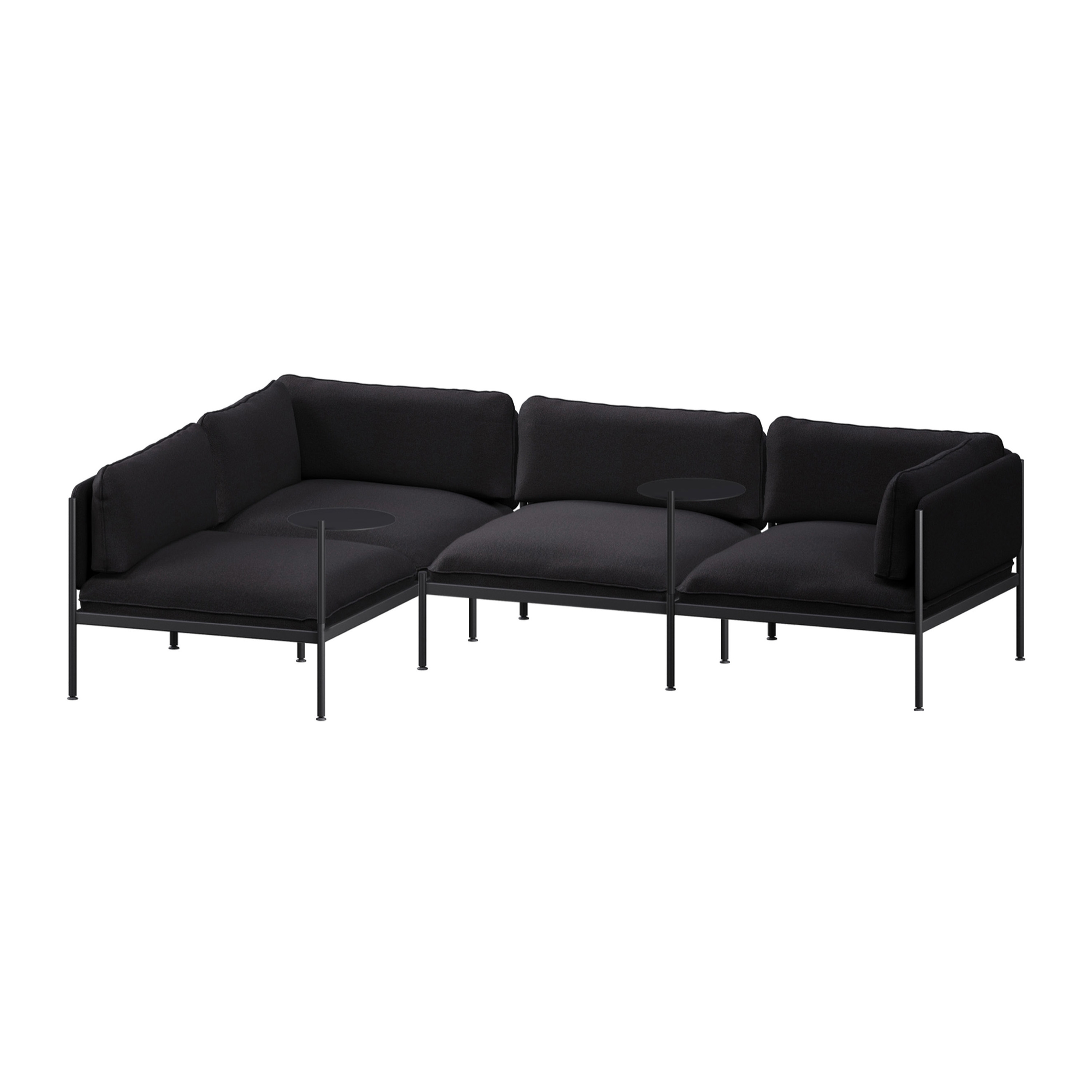 Toom Modular Sofa 4 Seater - Full | Graphite Black