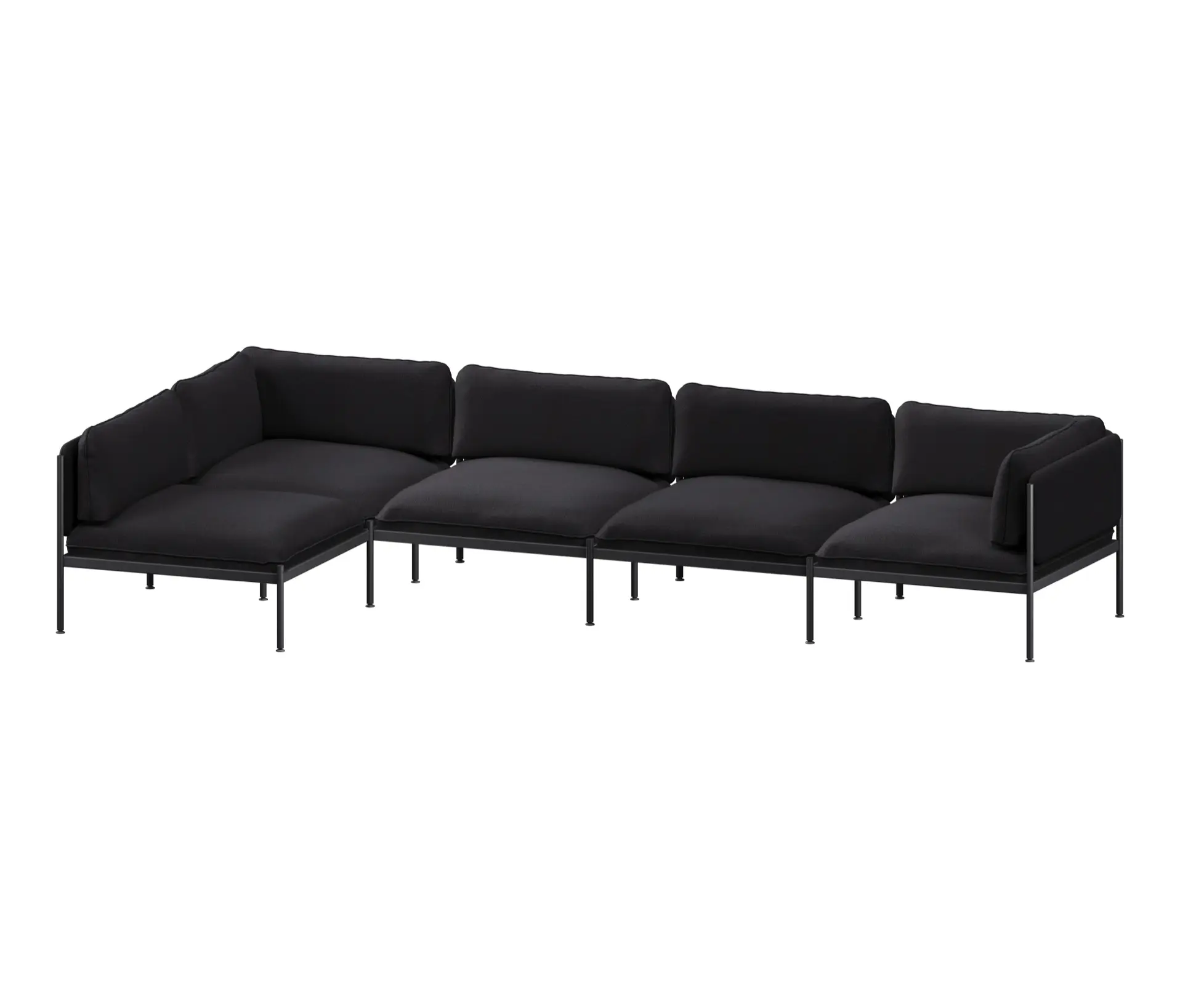 noo.ma - Toom Modular Sofa 5 Seater | Graphite Black