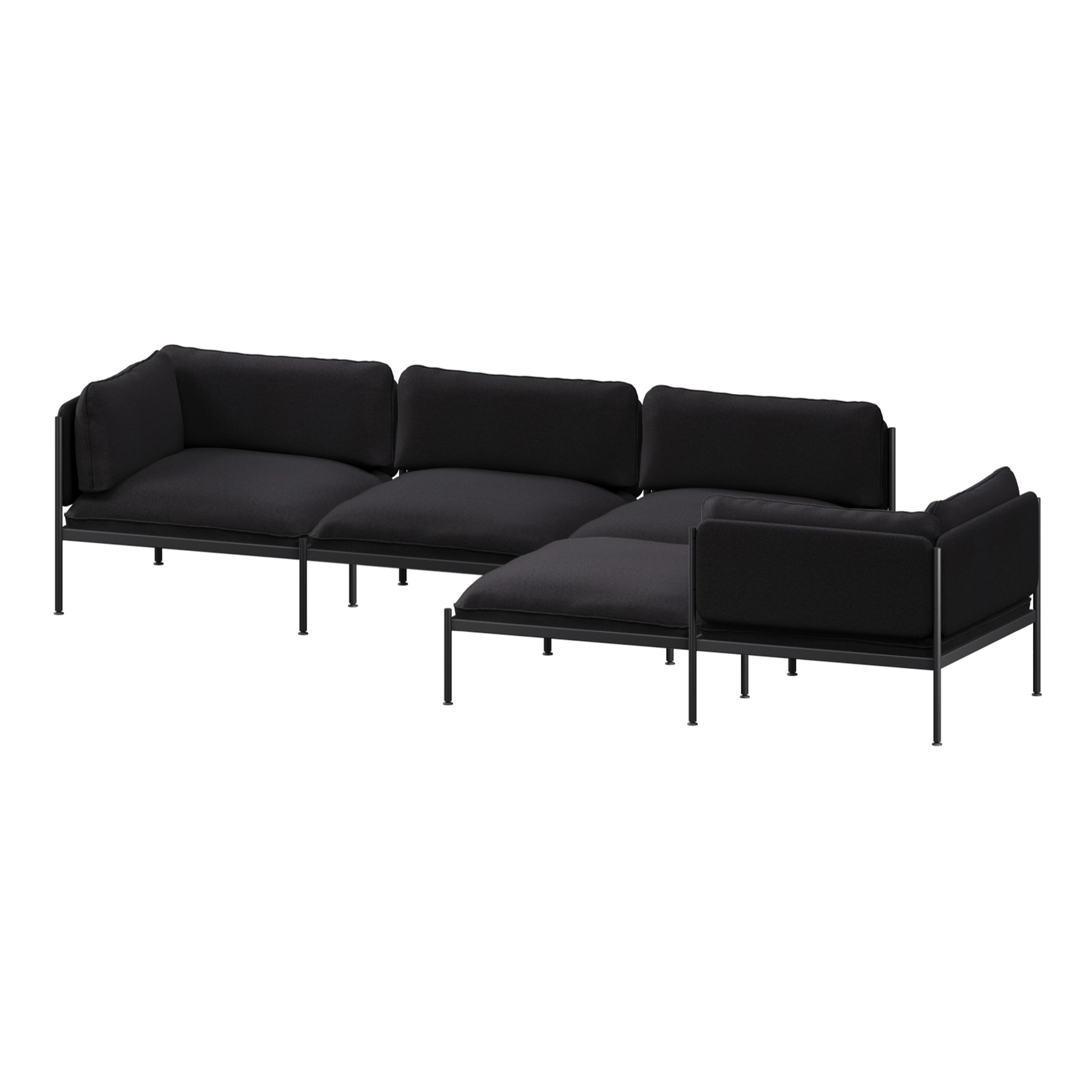 Toom Modular Sofa 5 Seater | Graphite Black