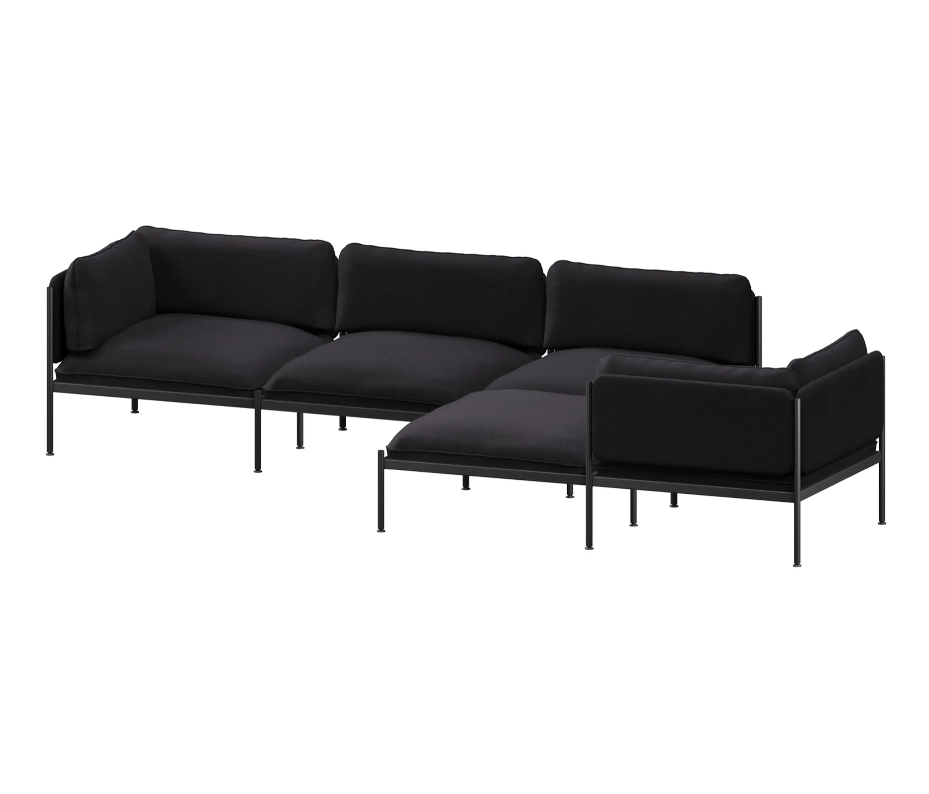 noo.ma - Toom Modular Sofa 5 Seater | Graphite Black