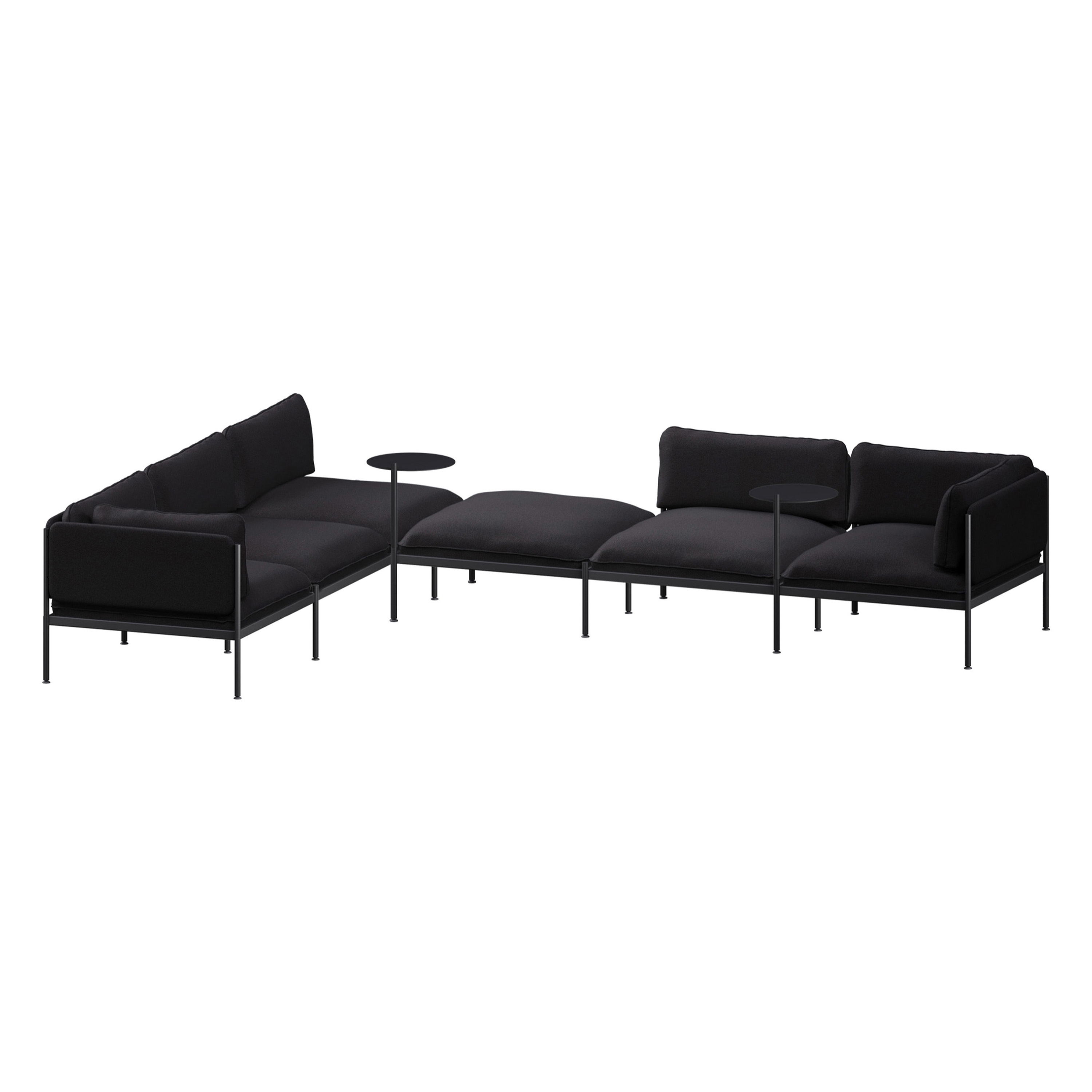 Toom Modular Sofa 6 Seater | Graphite Black