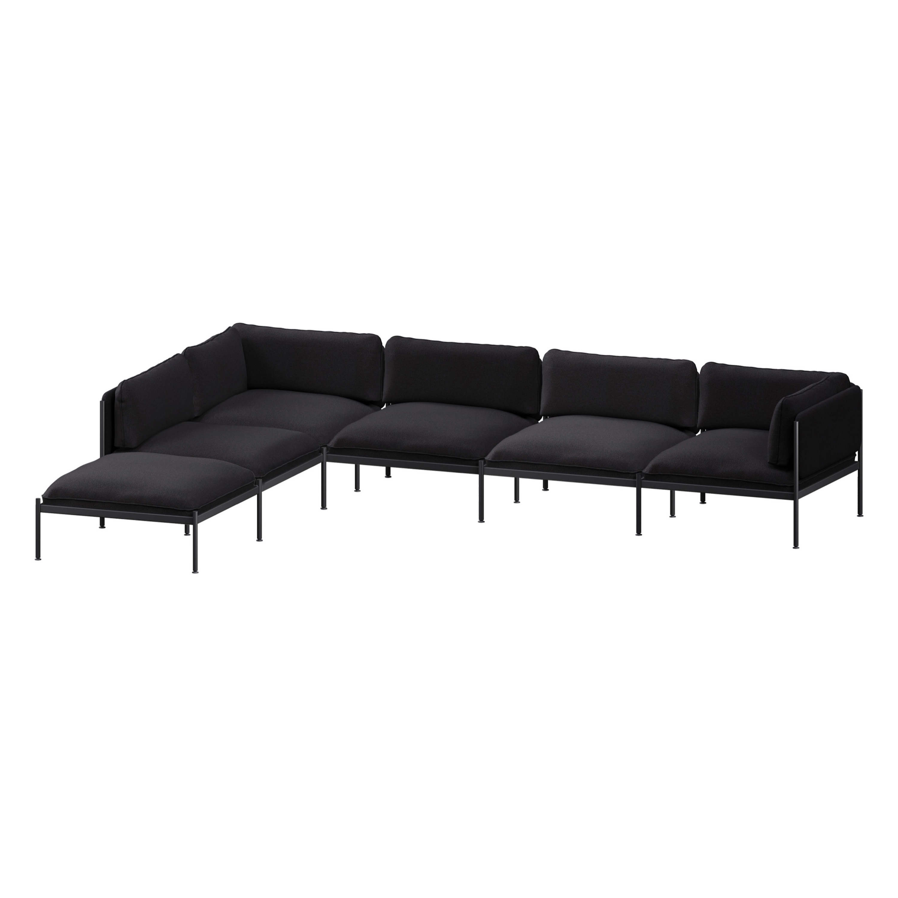 Toom Modular Sofa 6 Seater | Graphite Black