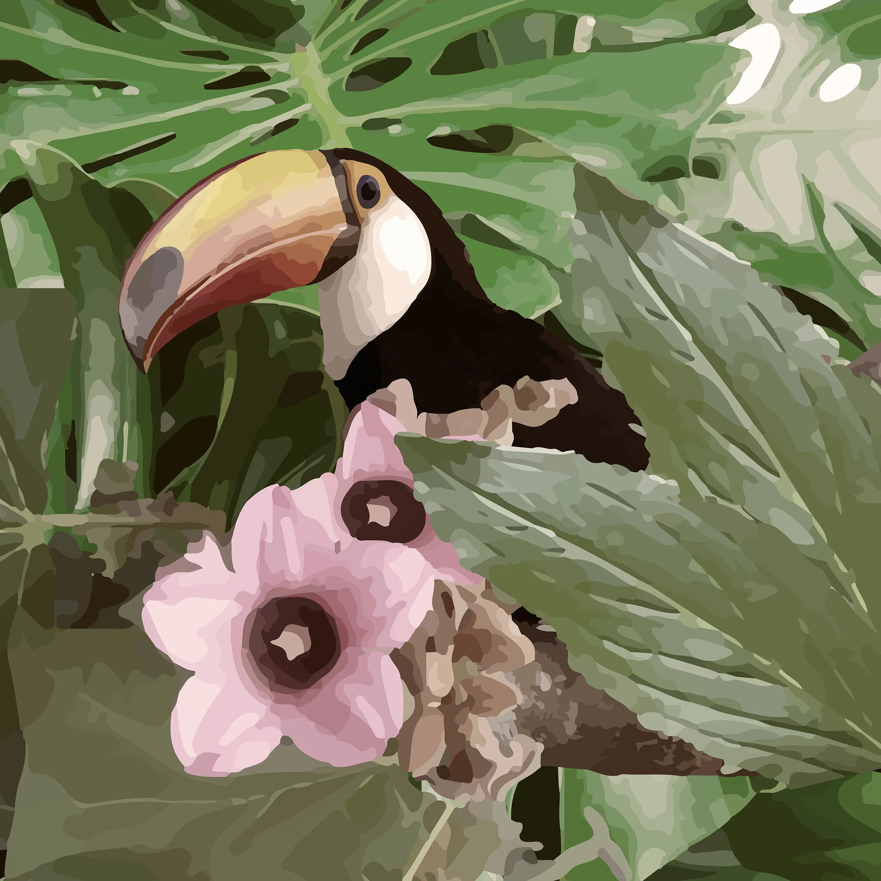 Taplab Wall Covering - Carioca Toucan | 014_003 A