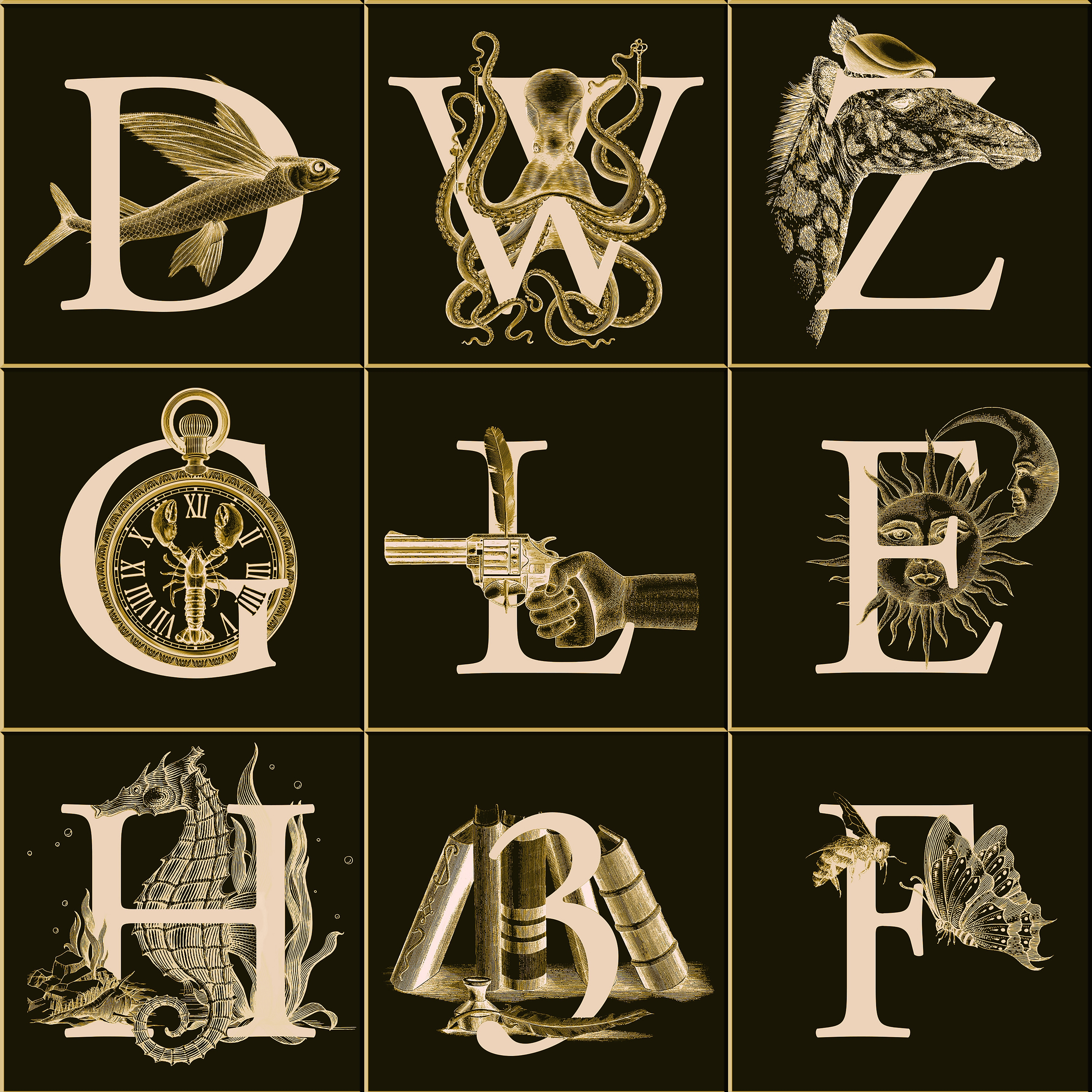 Display product Monogram | 421_002 from manufacturer Taplab Wall Covering