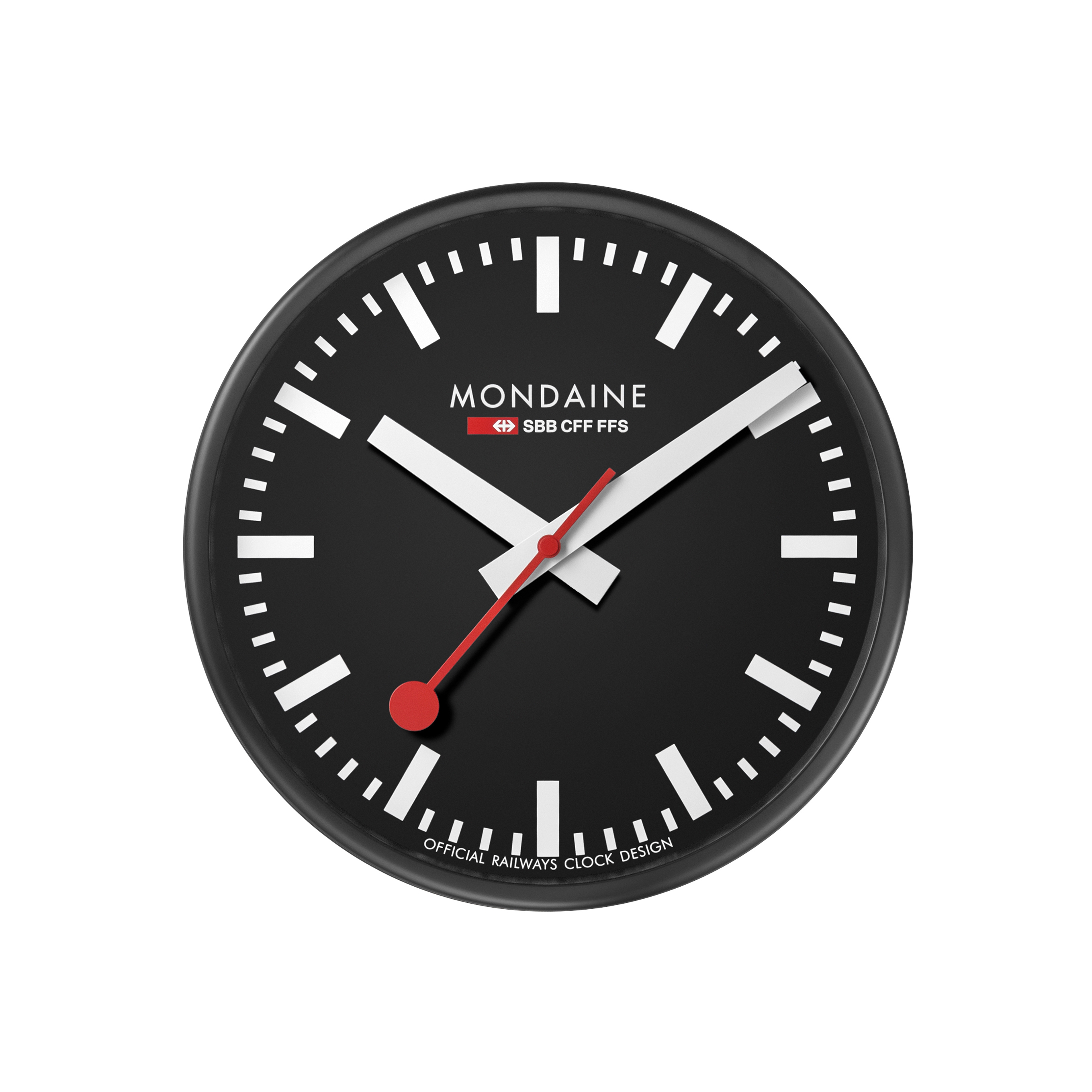 Wall clock, 25 cm, black kitchen clock