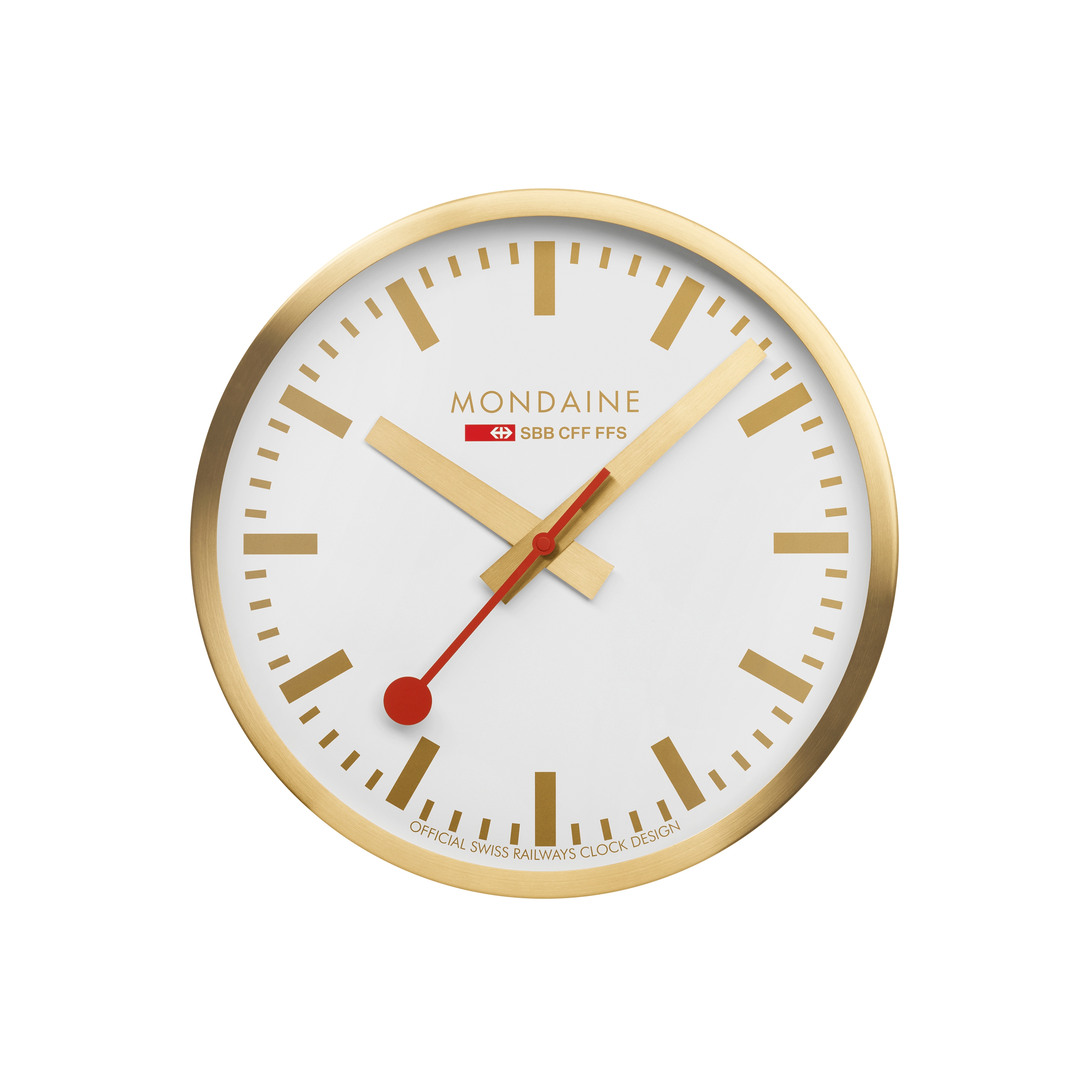 Wall clock, 25cm, golden kitchen clock