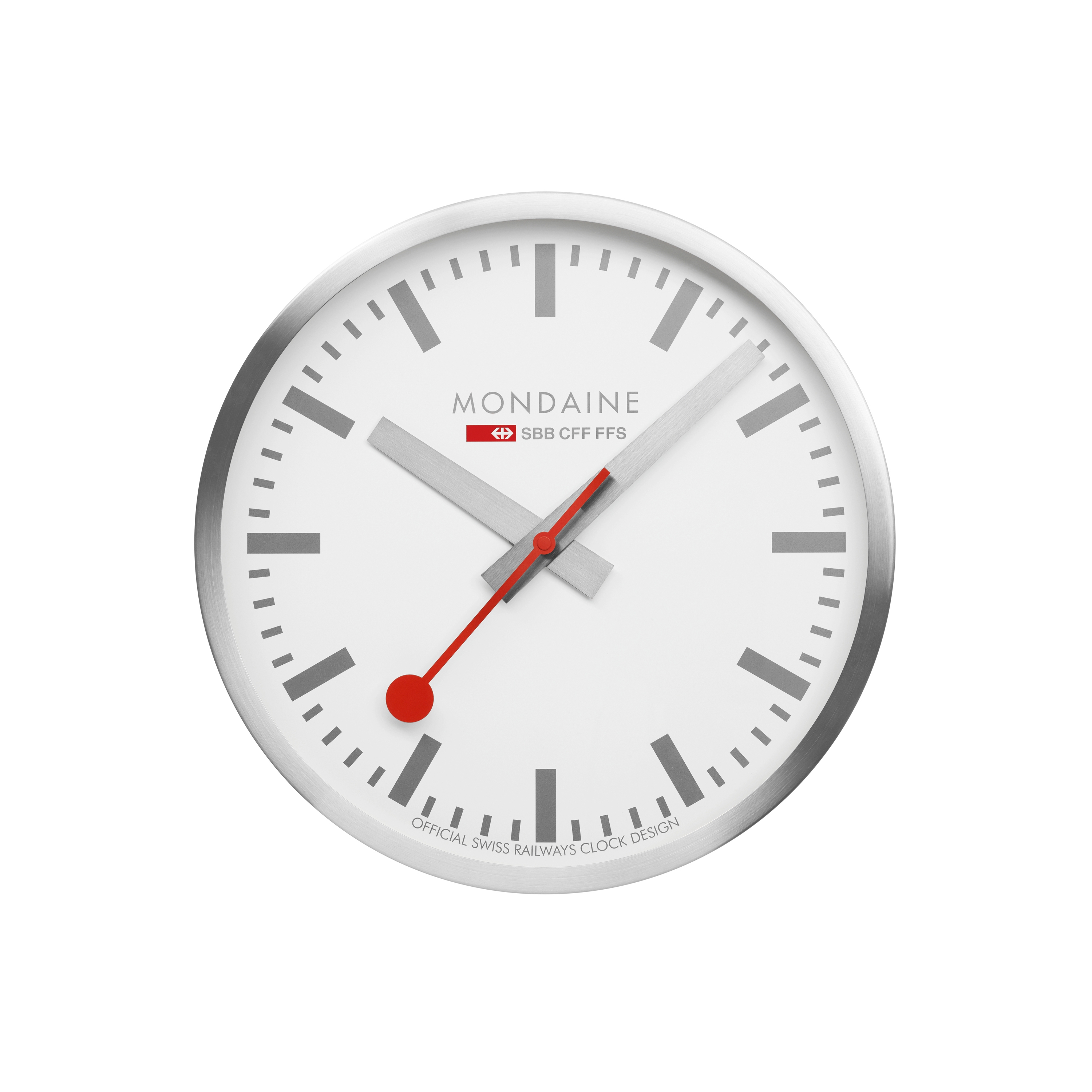 Wall clock, 25cm, silver kitchen clock