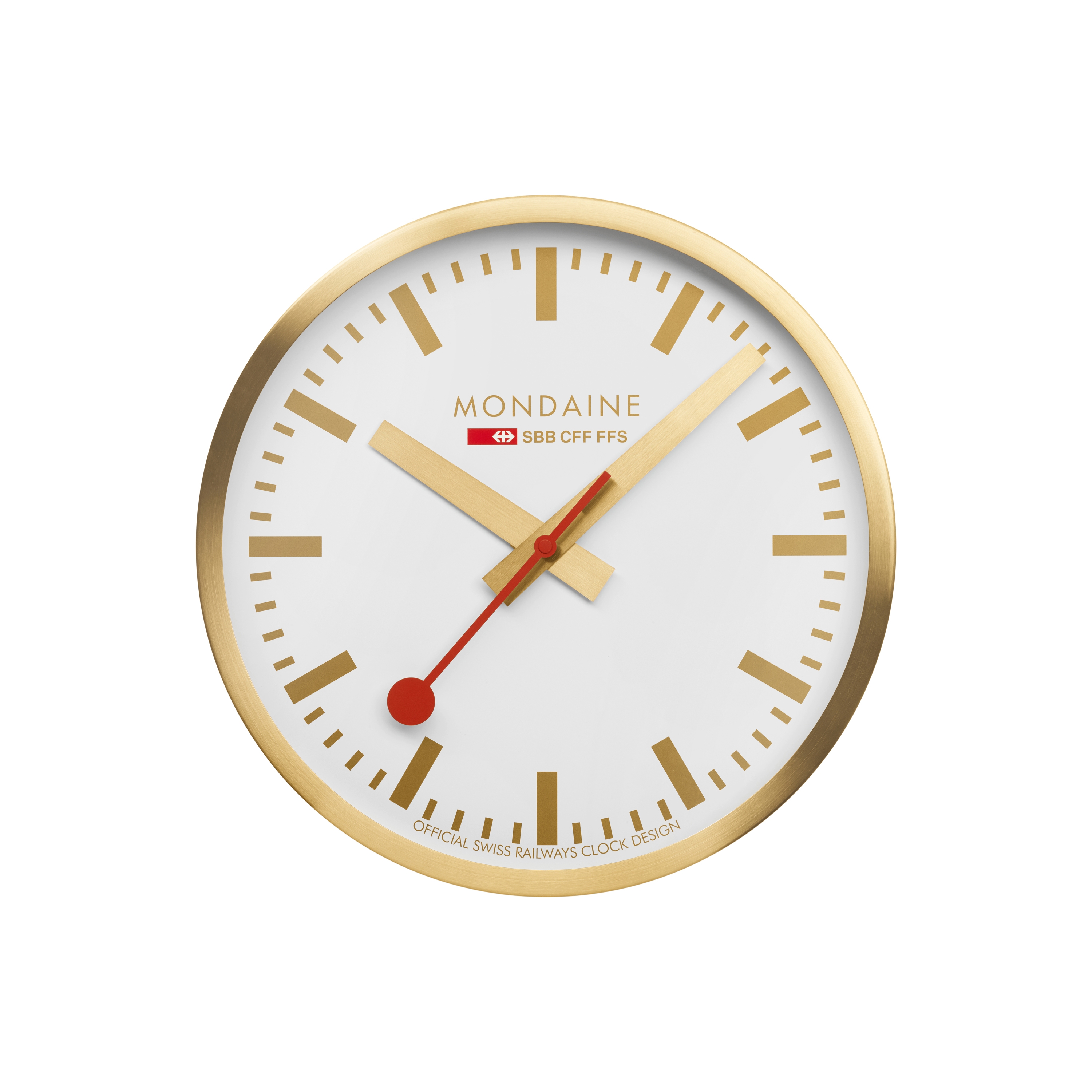 Wall clock, 40cm, golden kitchen clock