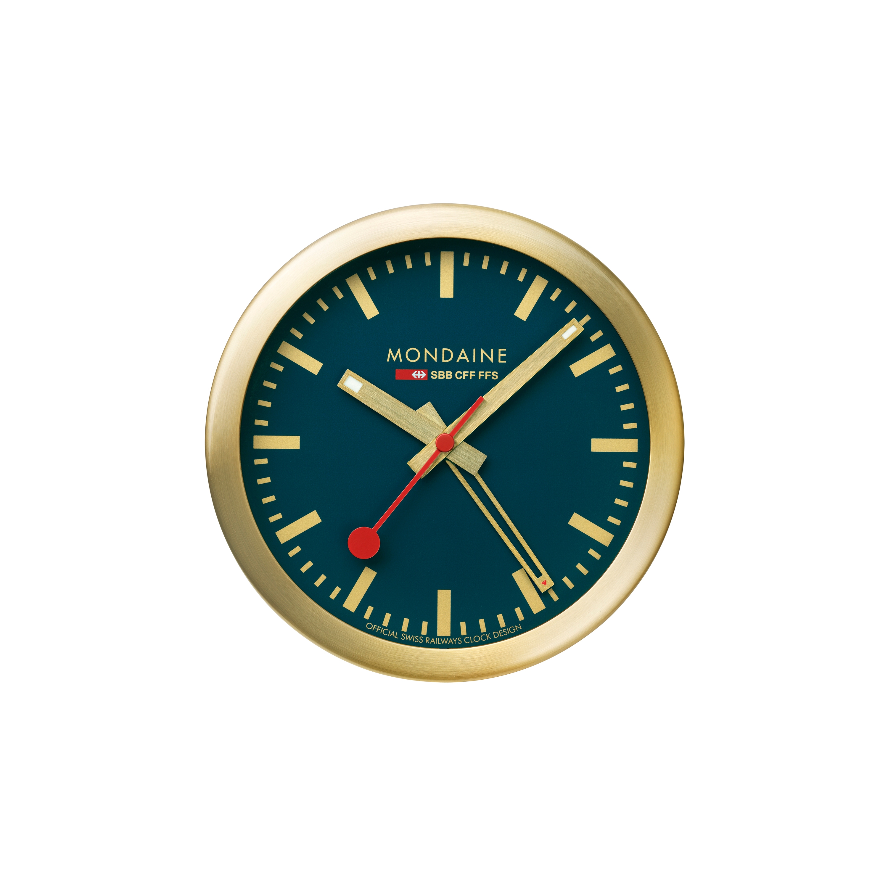 Table clock, 125mm, deep ocean blue table and alarm clock