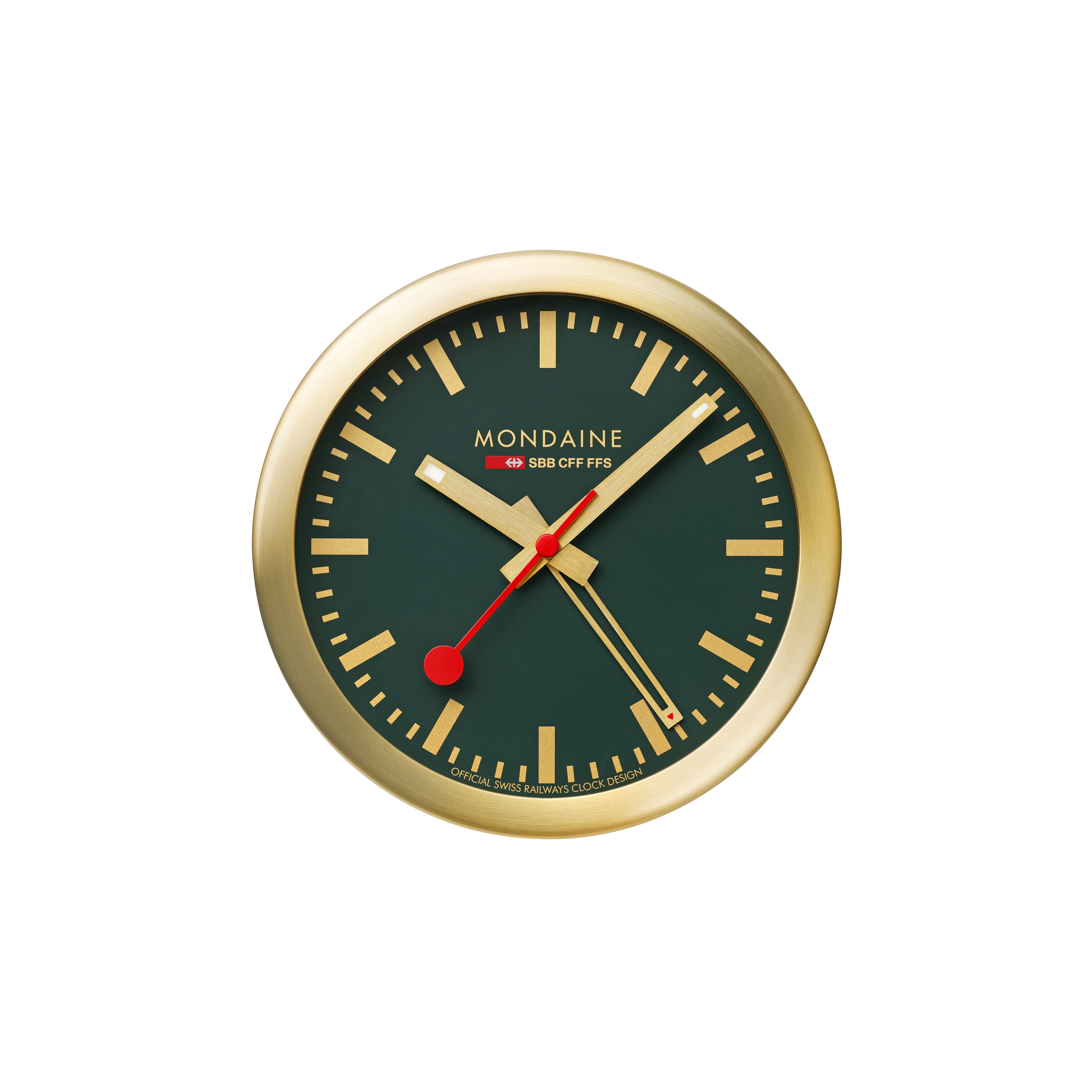 Table clock, 125mm, forest green table and alarm clock