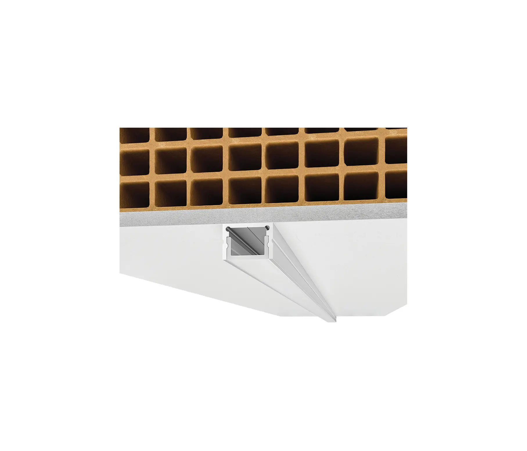 9010 Novantadieci - P010 profile ALUMITE® recessed