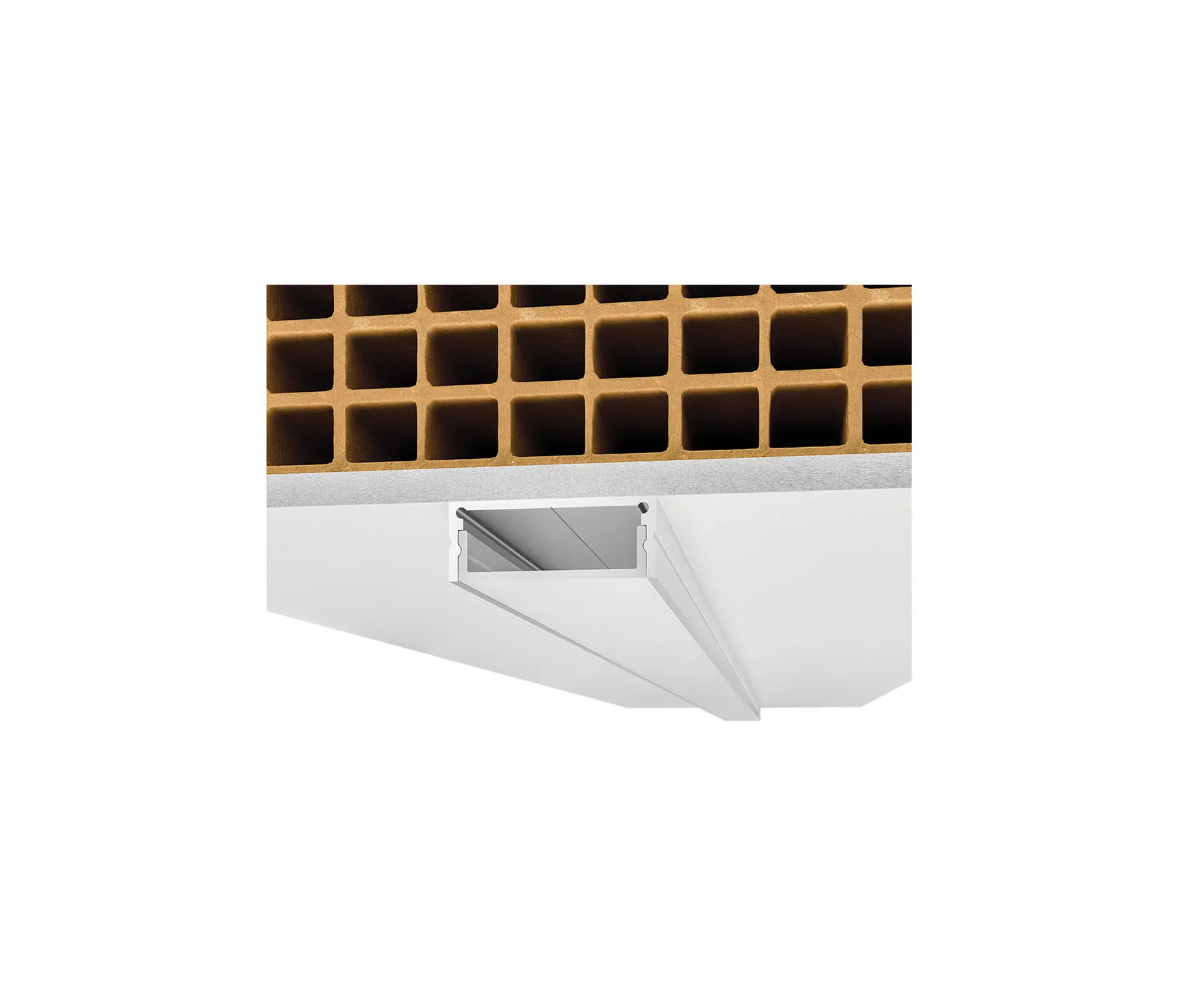 9010 Novantadieci - P011 profile ALUMITE® recessed