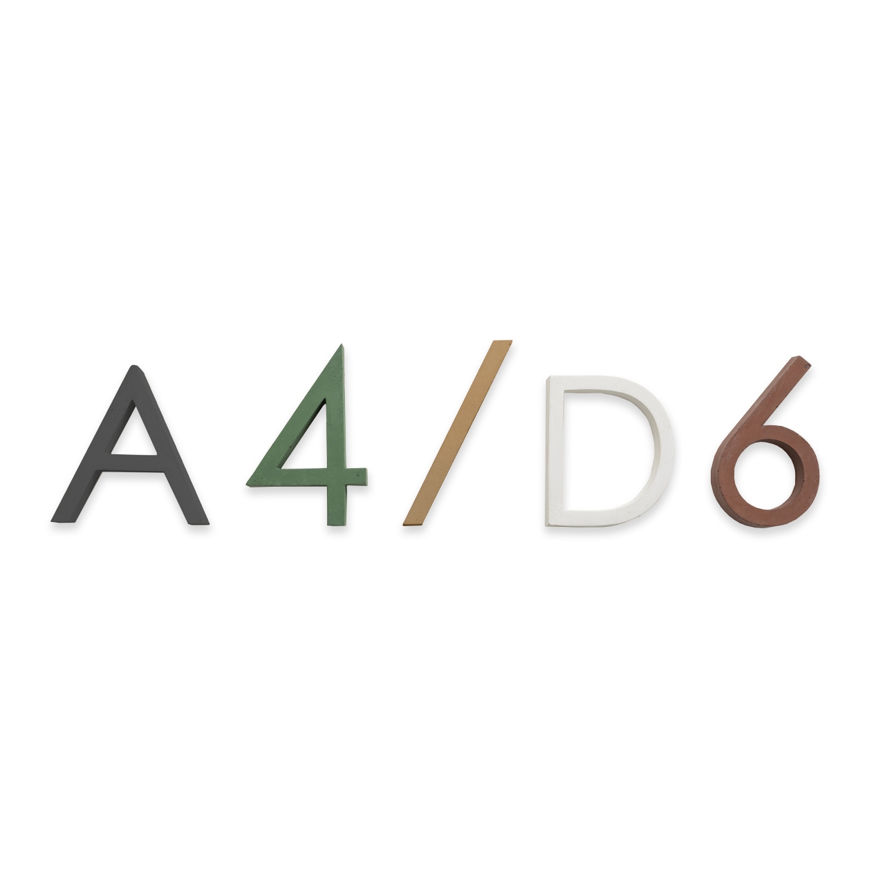Display product HOUSE NUMBERS & LETTERS BETALY® wall from manufacturer 9010 Novantadieci