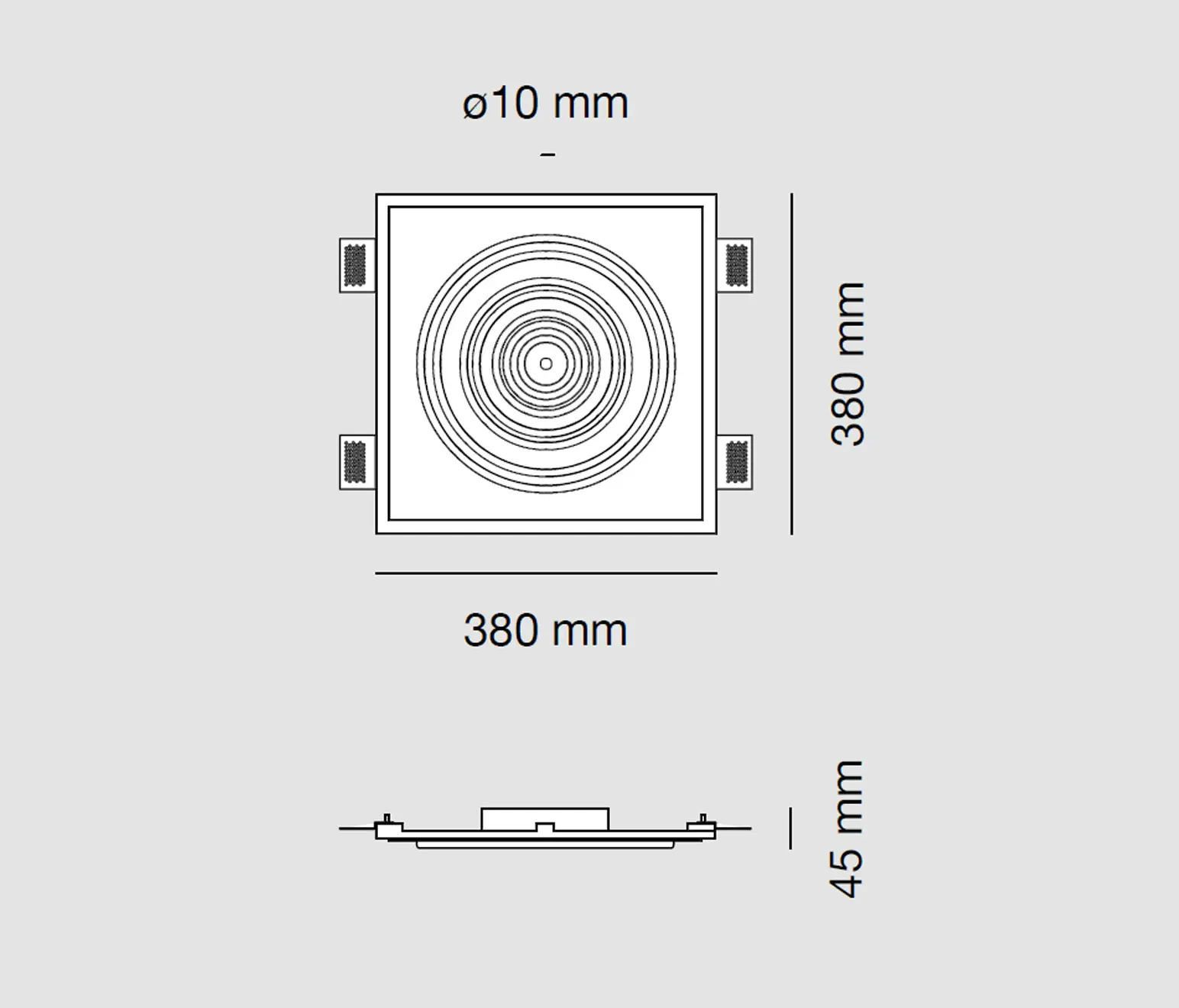 9010 Novantadieci - 5512R MINILED RITMO recessed ceiling lighting CRISTALY®