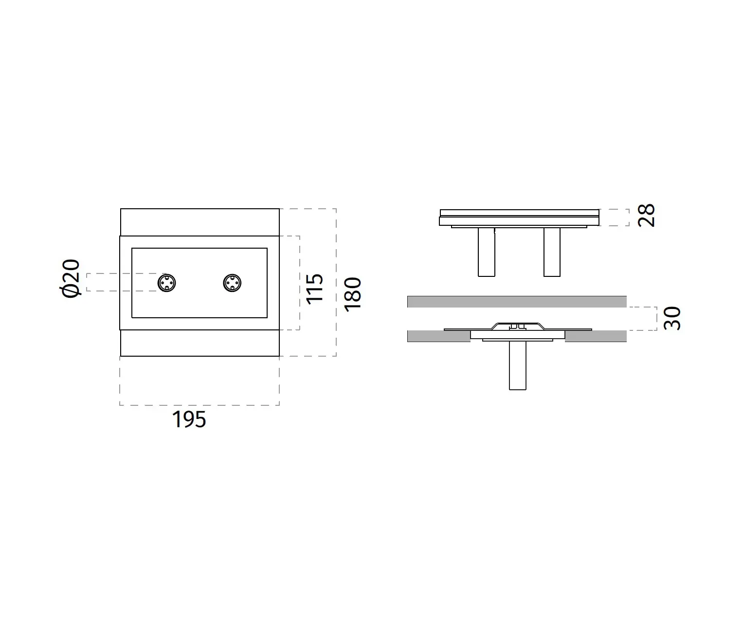 9010 Novantadieci - 4253B MINILED DOL recessed tiltable ceiling lighting CRISTALY®