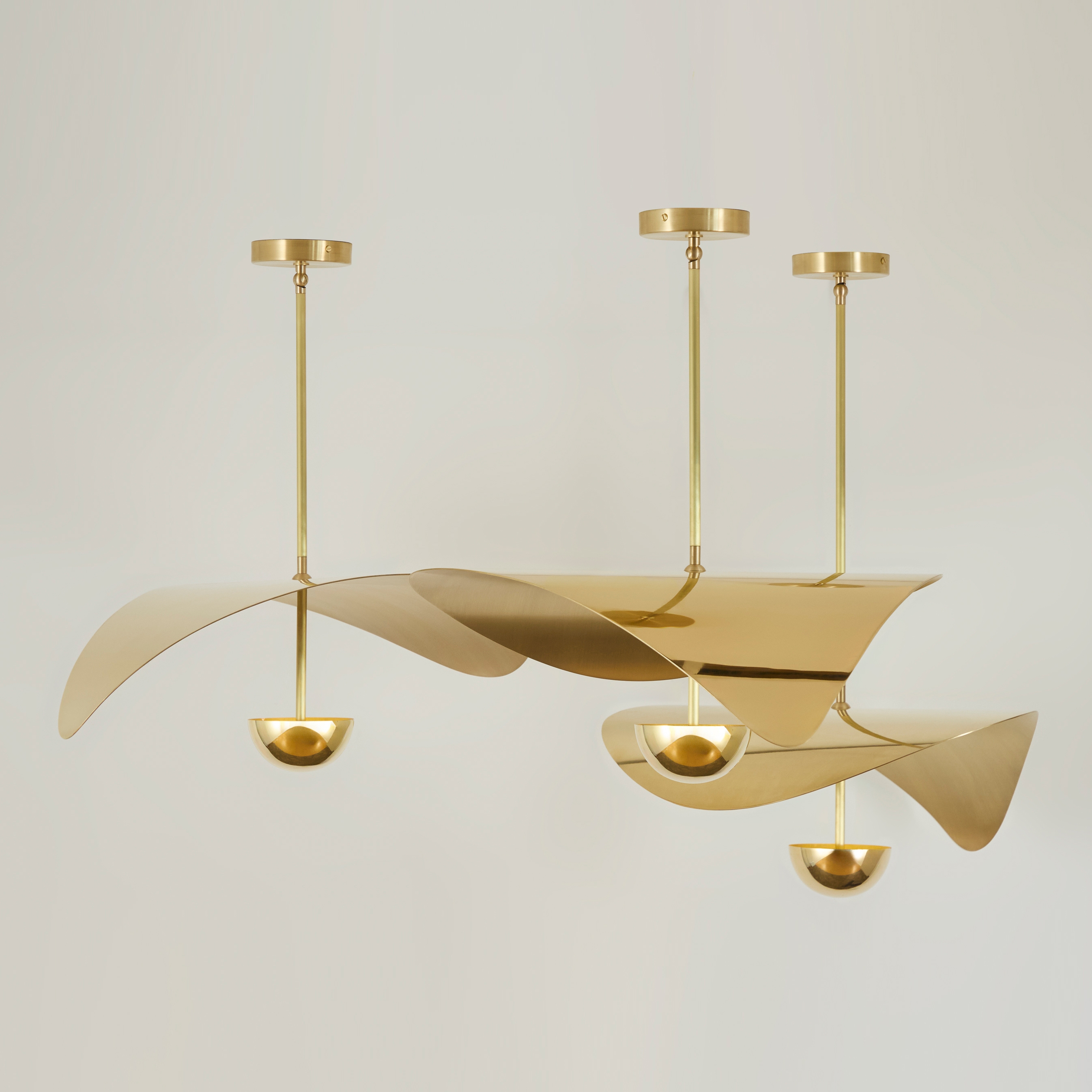 Display product Bonnie Cluster 1 (3 Medium Singles) Contemporary LED Chandelier from manufacturer Ovature Studios
