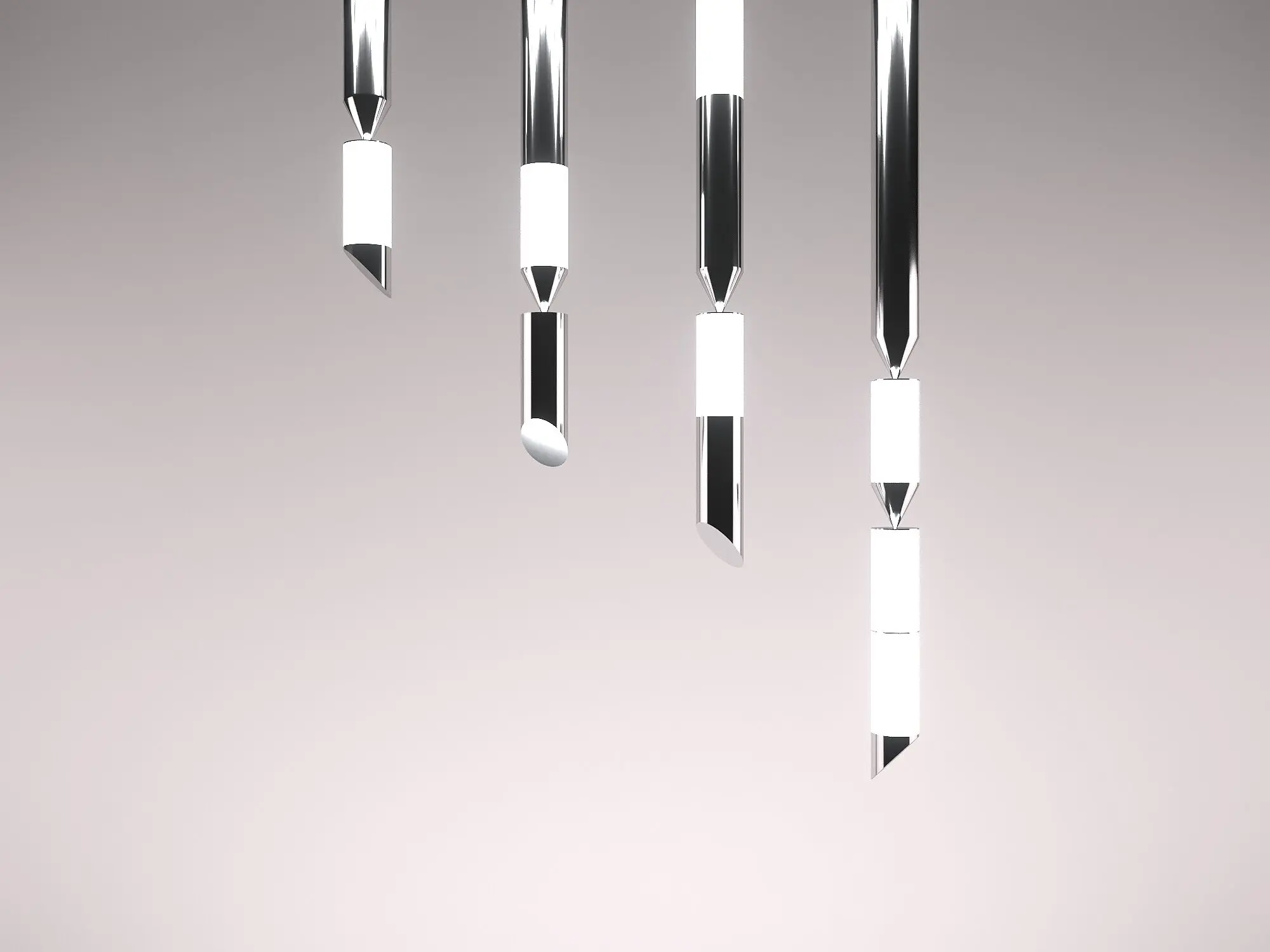 Ovature Studios - Gwen Contemporary LED Single Ceiling Pendant Config 3