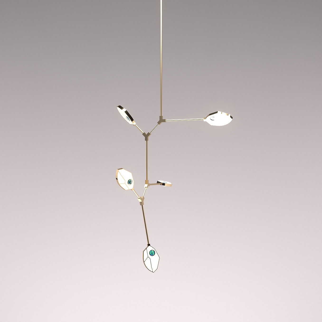 Mostra il prodotto Joni Small Config 1 Contemporary LED Chandelier del produttore Ovature Studios