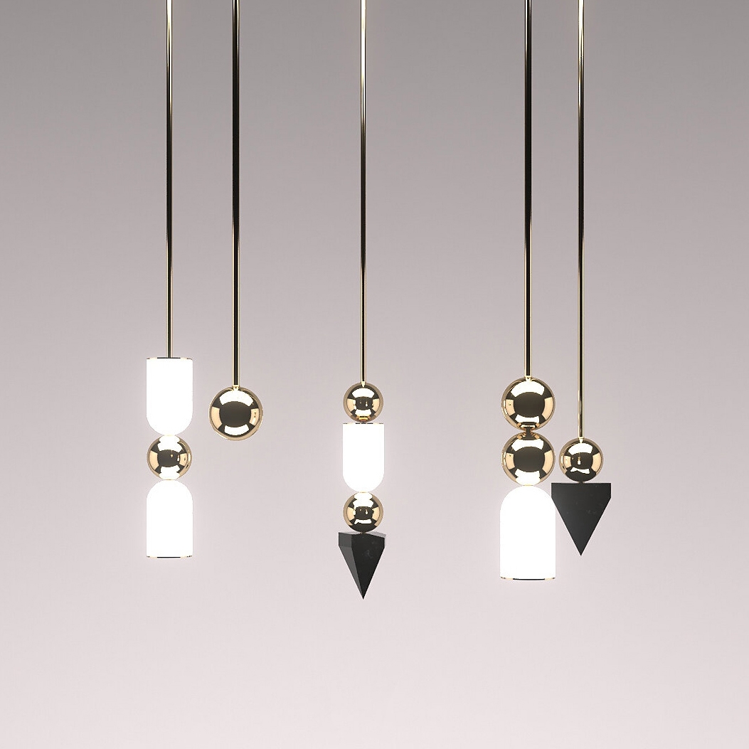 Display product Laur Medium Cluster (5 Units) Contemporary LED Chandelier from manufacturer Ovature Studios