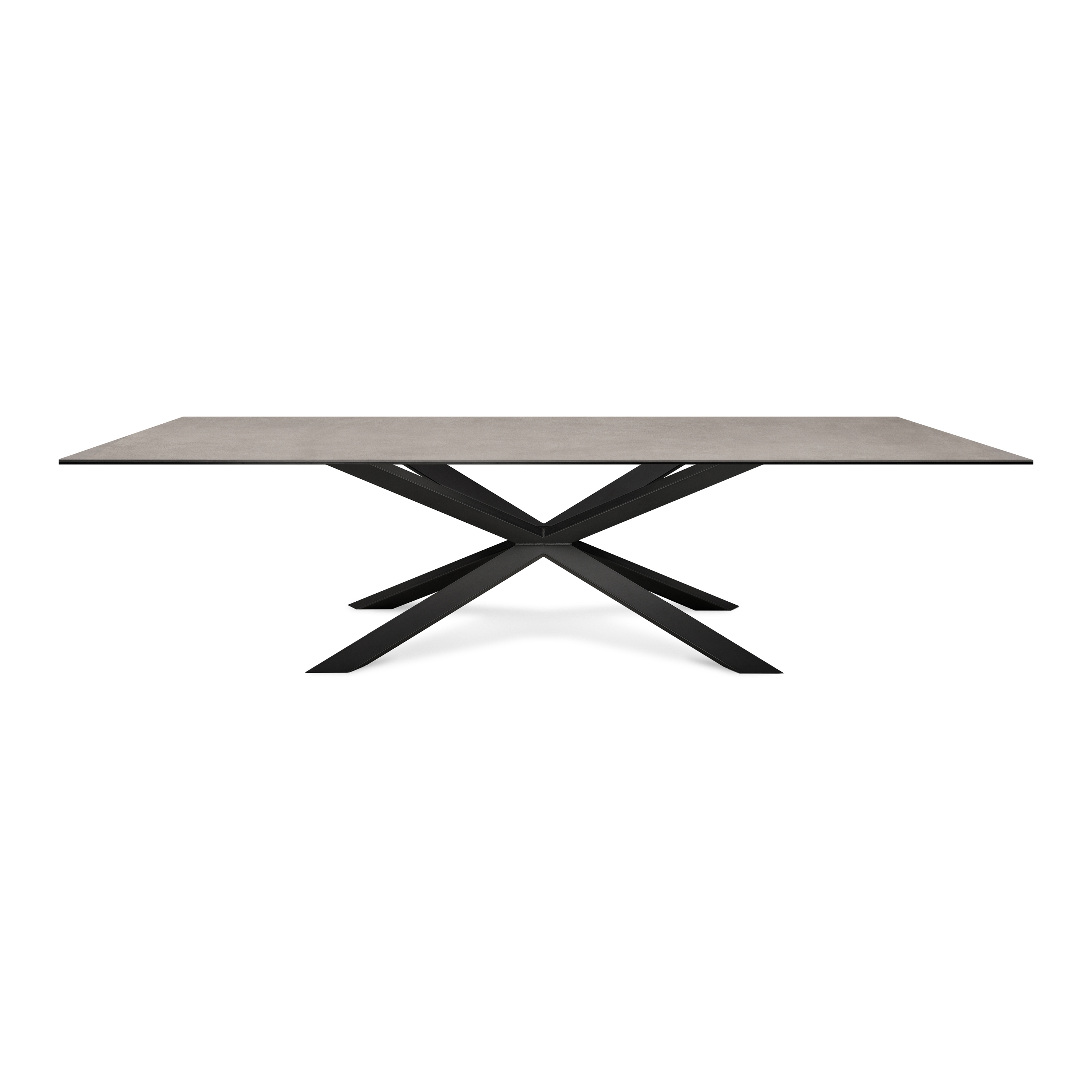 Mea induction dining table | Cosmo Grey | Cross legs