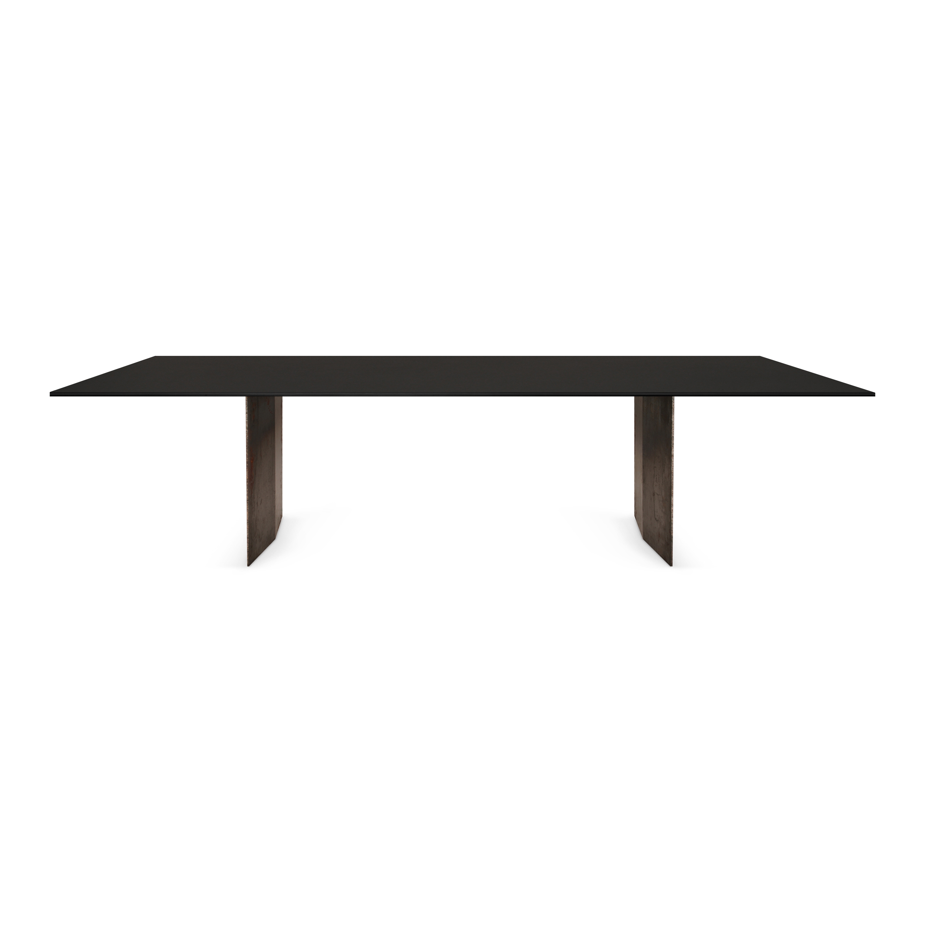 Mea induction dining table | Grum Black | Frame legs