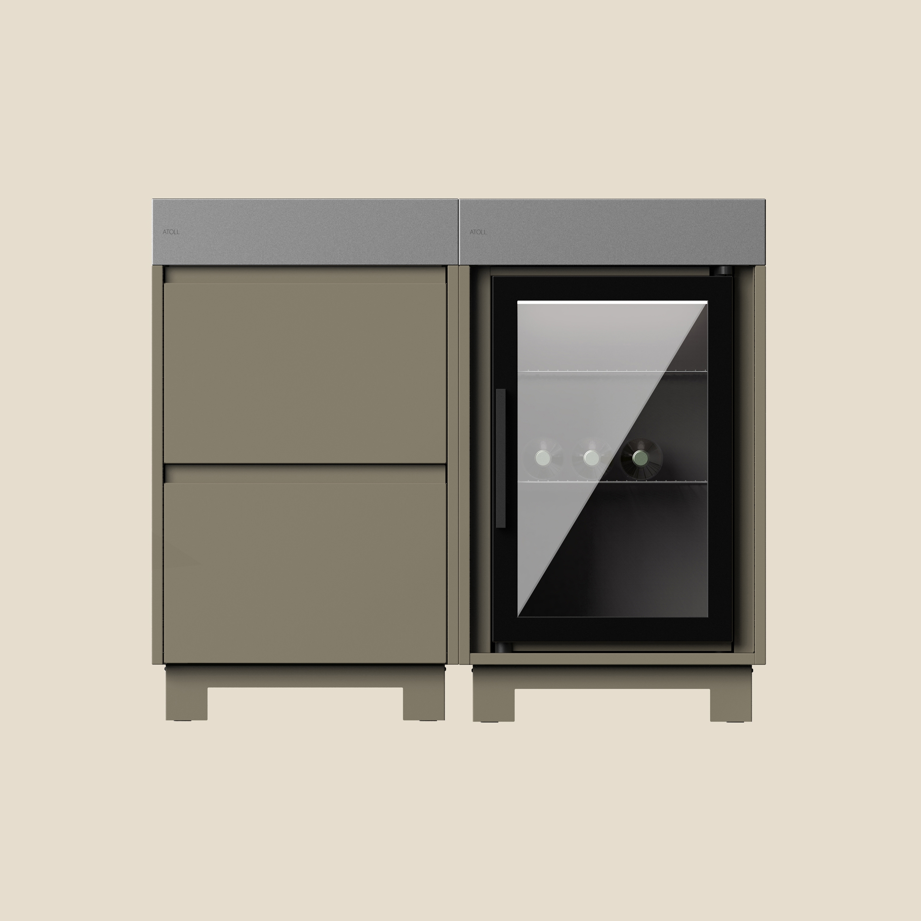Mostra il prodotto RIMO BARTENDER cucina all'aperto bundle | olive | Cool + Store del produttore ATOLL