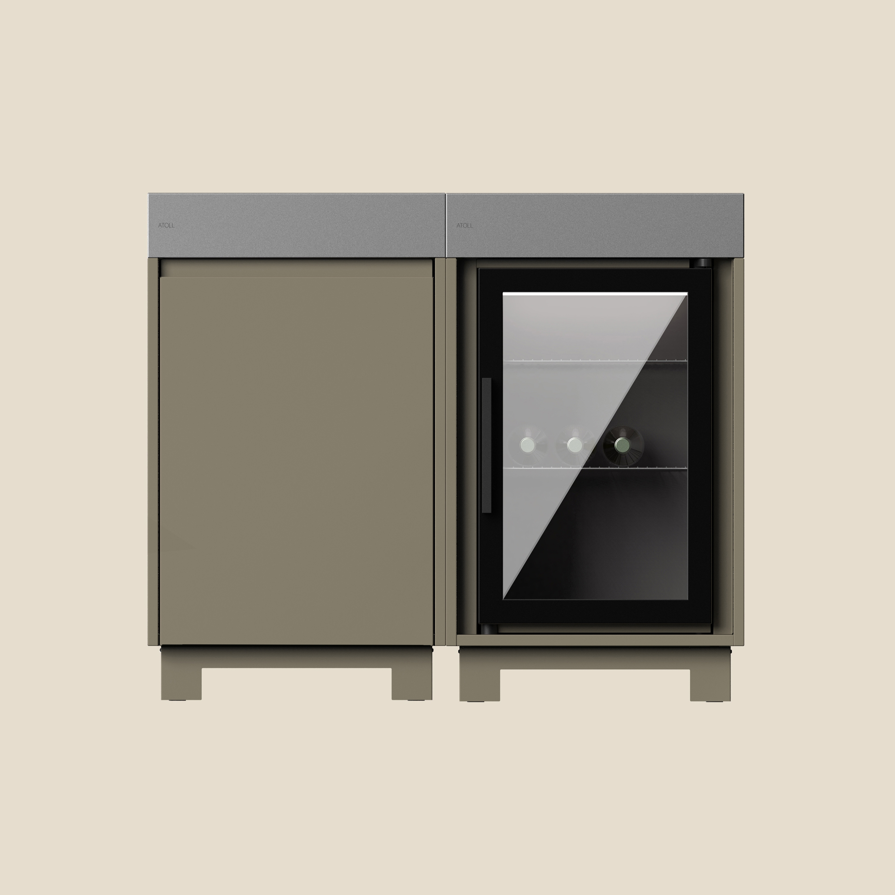 Mostra il prodotto RIMO BARTENDER cucina all'aperto bundle | olive | Cool + Store del produttore ATOLL