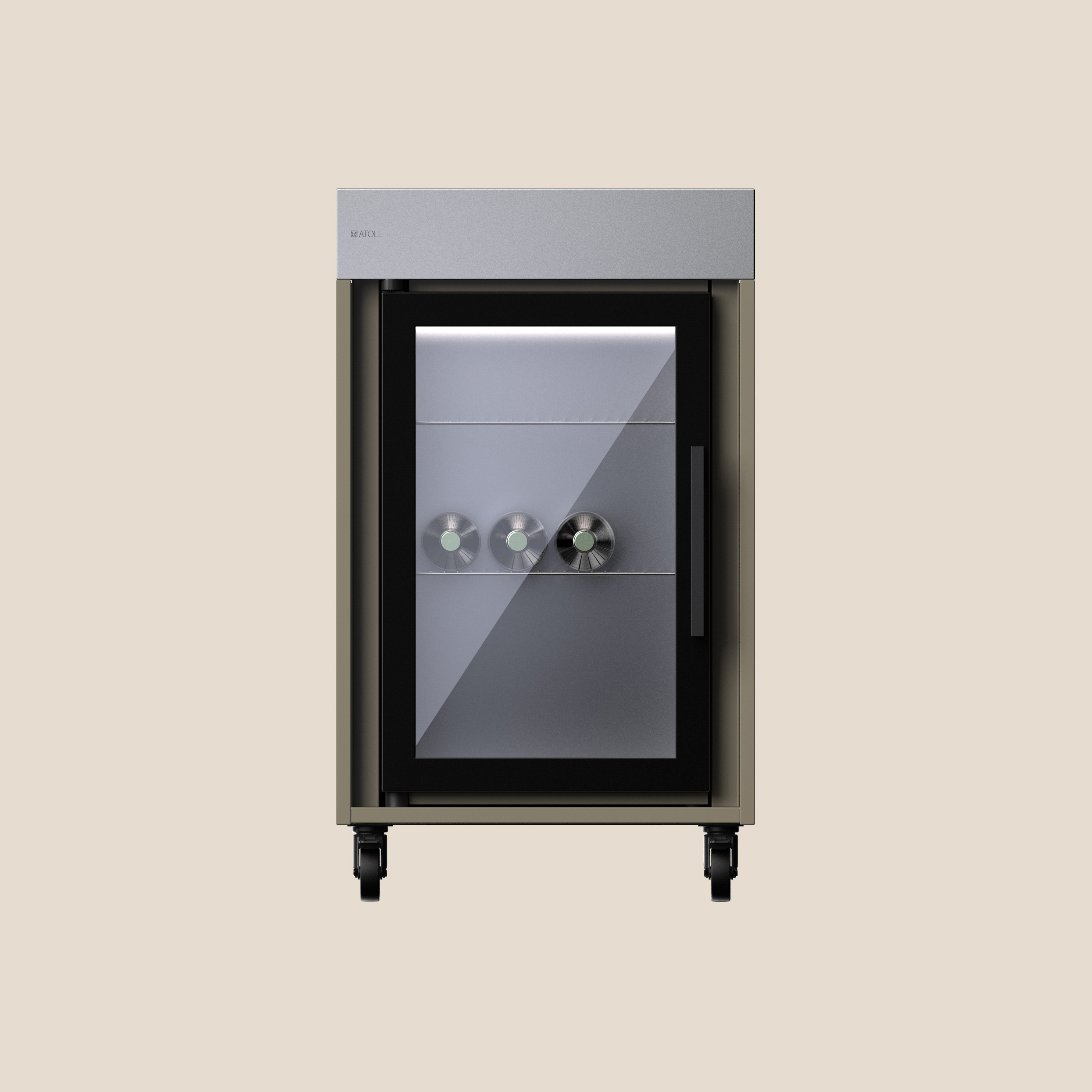 RIMO COOL cucina all'aperto | olive | con frigo | con ruote