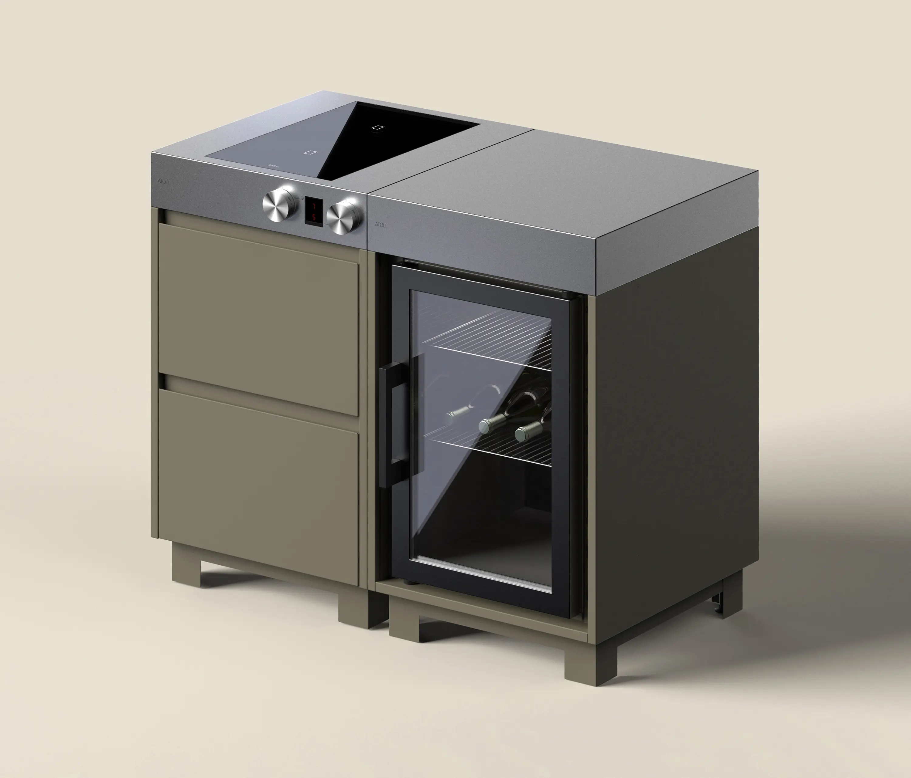 ATOLL - Rimo Gourmet Outdoor Kitchen Bundle | Olive | Cook + Cool