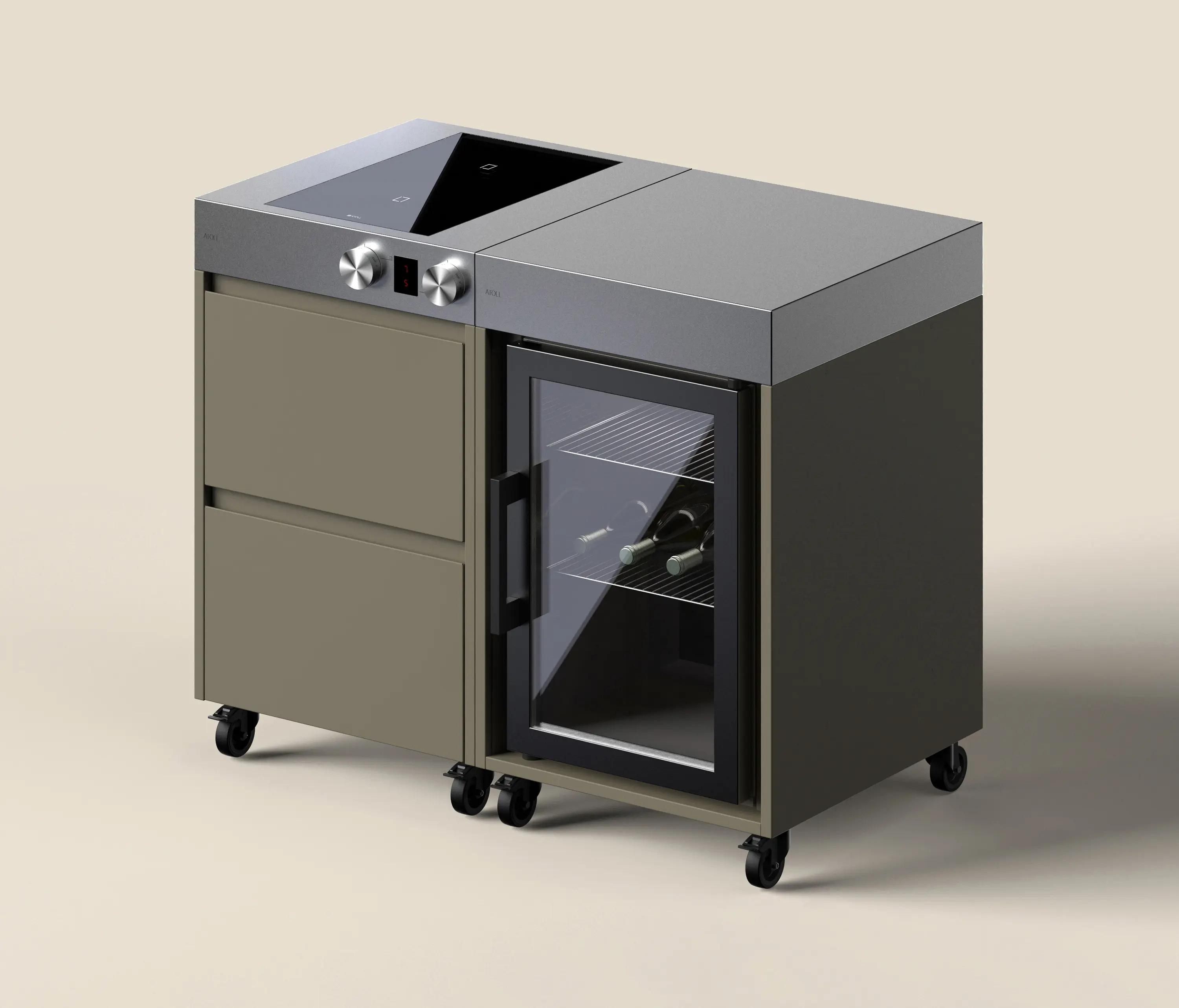 ATOLL - RIMO GOURMET Outdoor-Küche bundle | olive | Cook + Cool