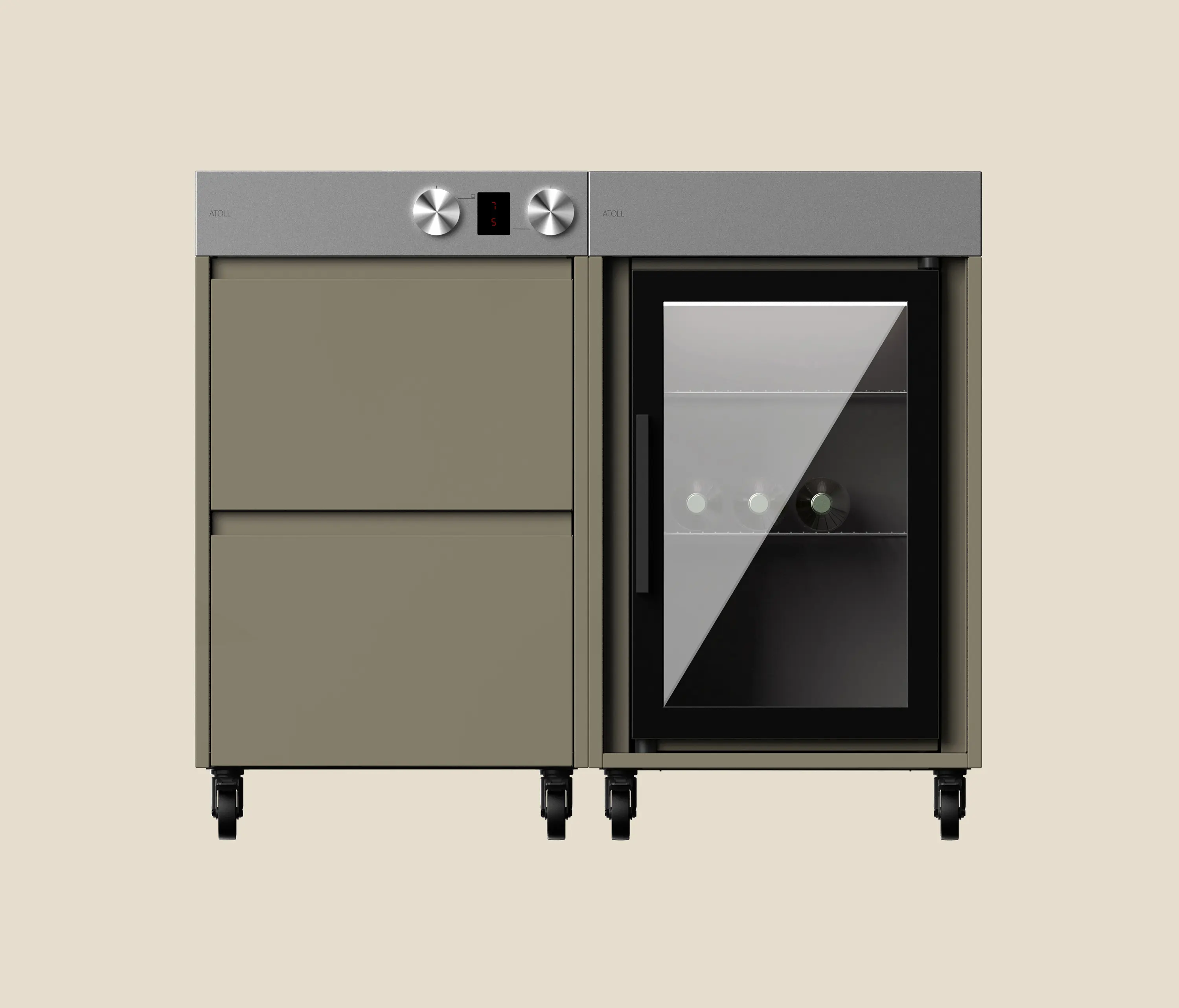 ATOLL - RIMO GOURMET Outdoor-Küche bundle | olive | Cook + Cool