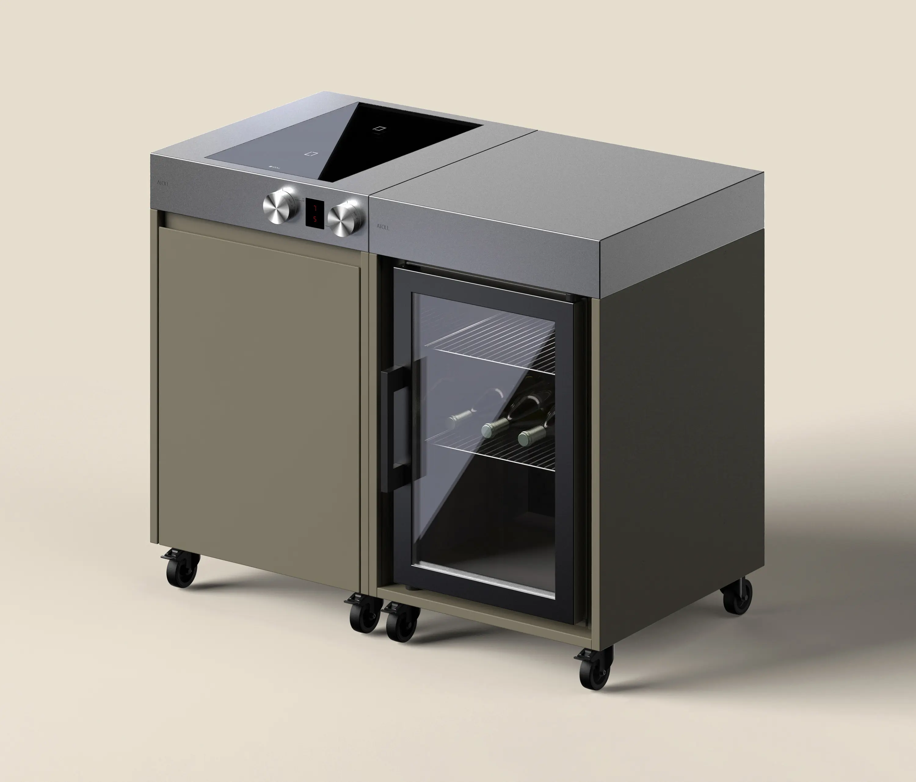 ATOLL - RIMO GOURMET Outdoor-Küche bundle | olive | Cook + Cool