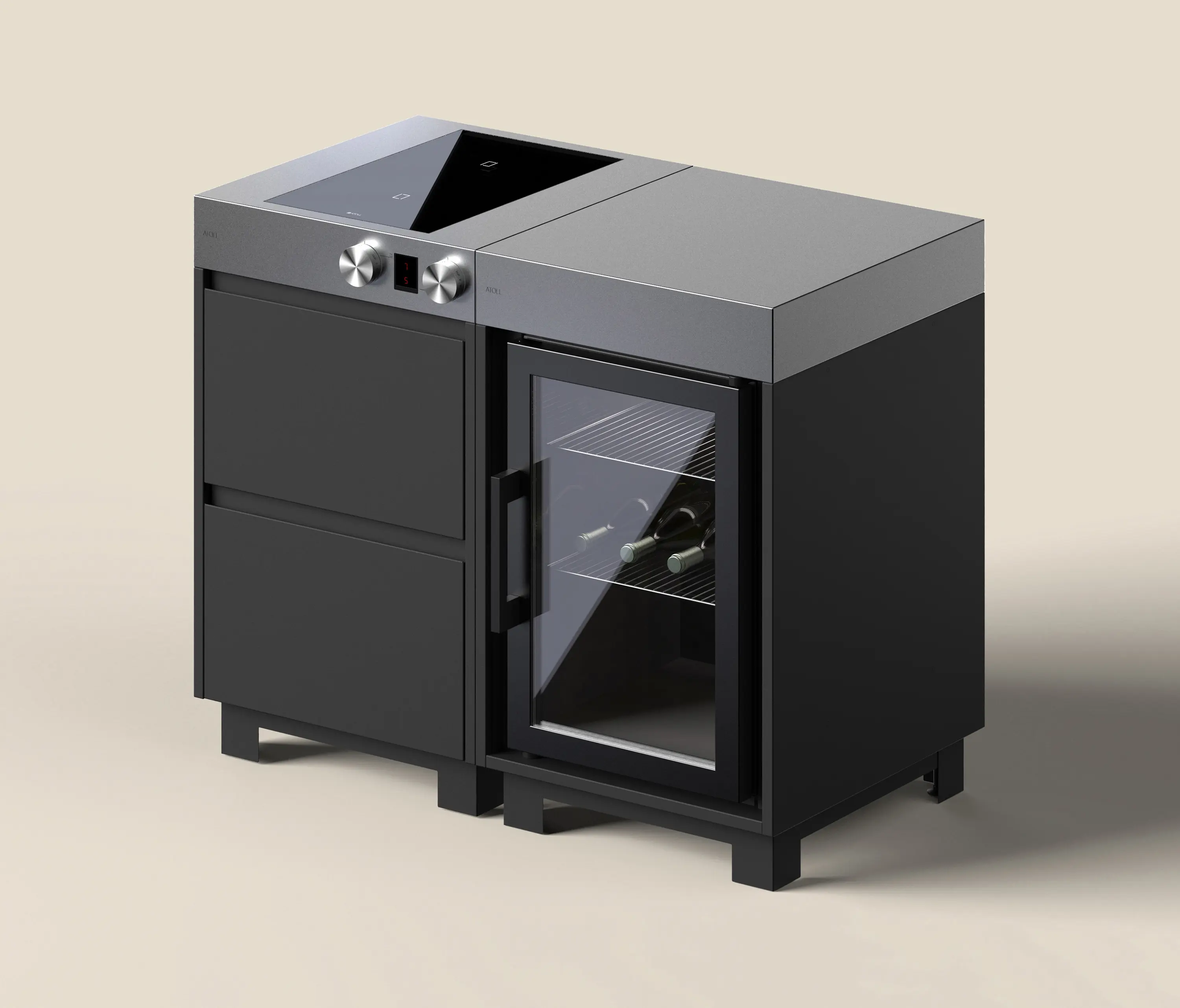 ATOLL - Rimo Gourmet Outdoor Kitchen Bundle | Slate | Cook + Cool