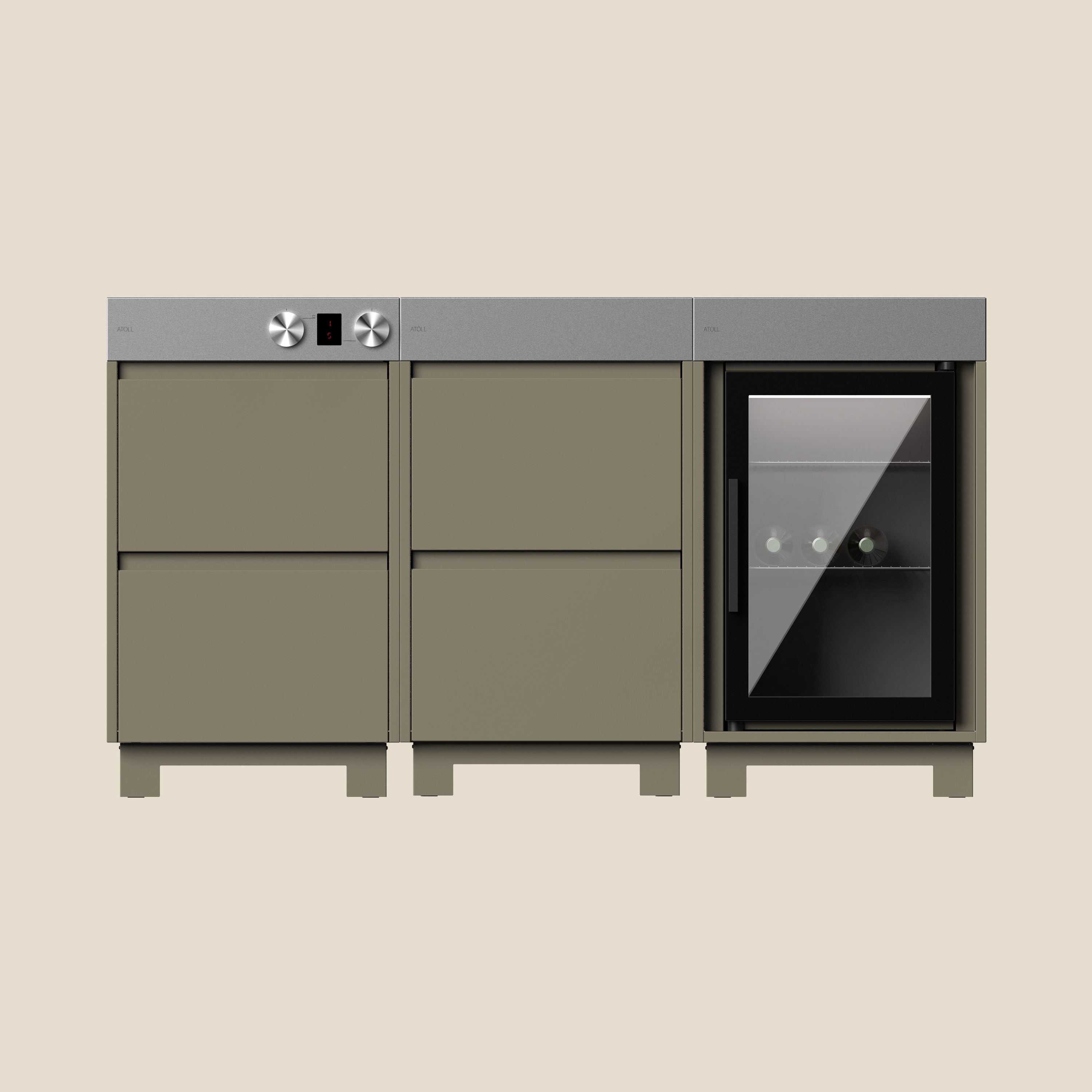 Mostra il prodotto RIMO LOVER cucina all'aperto bundle | olive | Cook + Cool + Store del produttore ATOLL