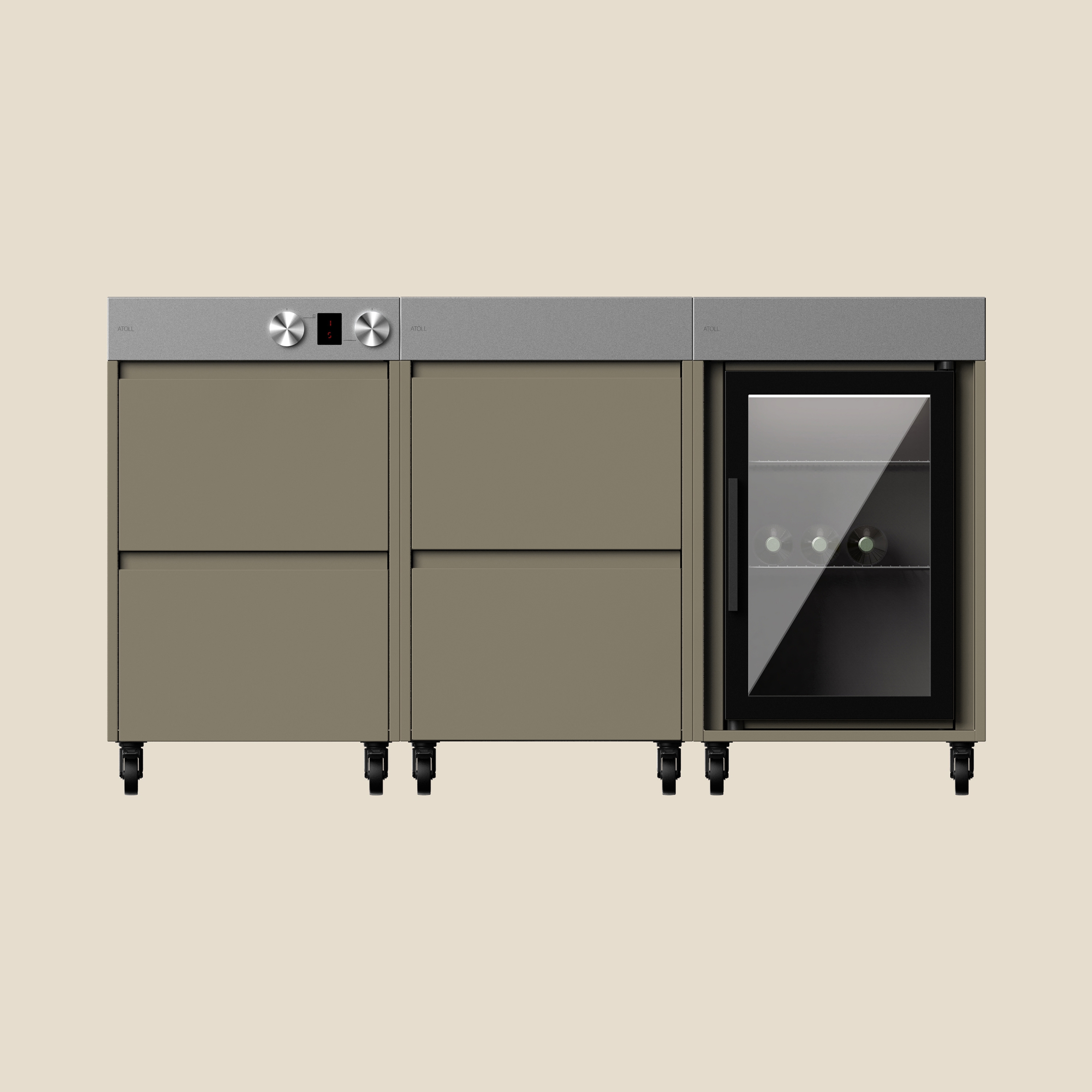 RIMO LOVER cucina all'aperto bundle | olive | Cook + Cool + Store