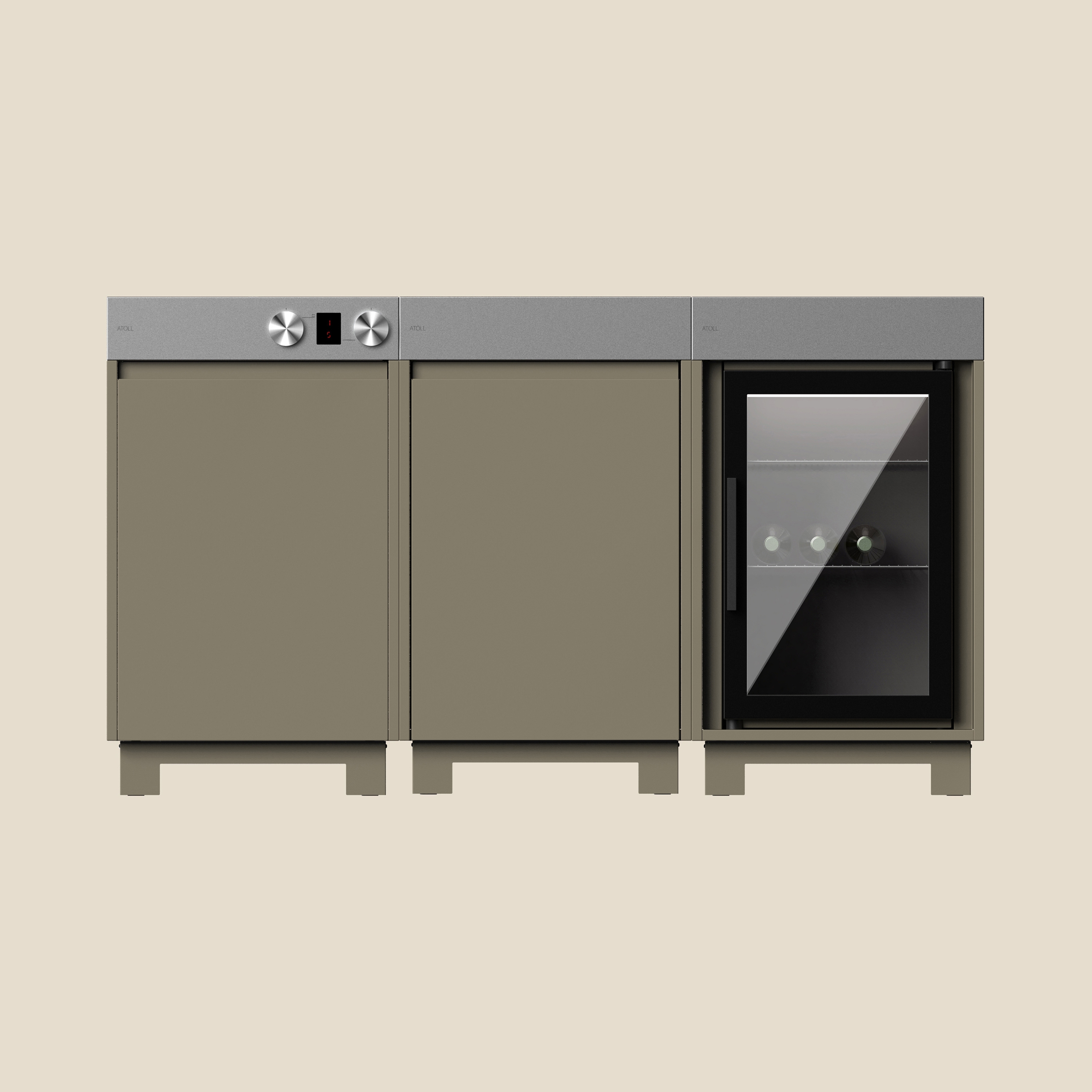 Mostra il prodotto RIMO LOVER cucina all'aperto bundle | olive | Cook + Cool + Store del produttore ATOLL