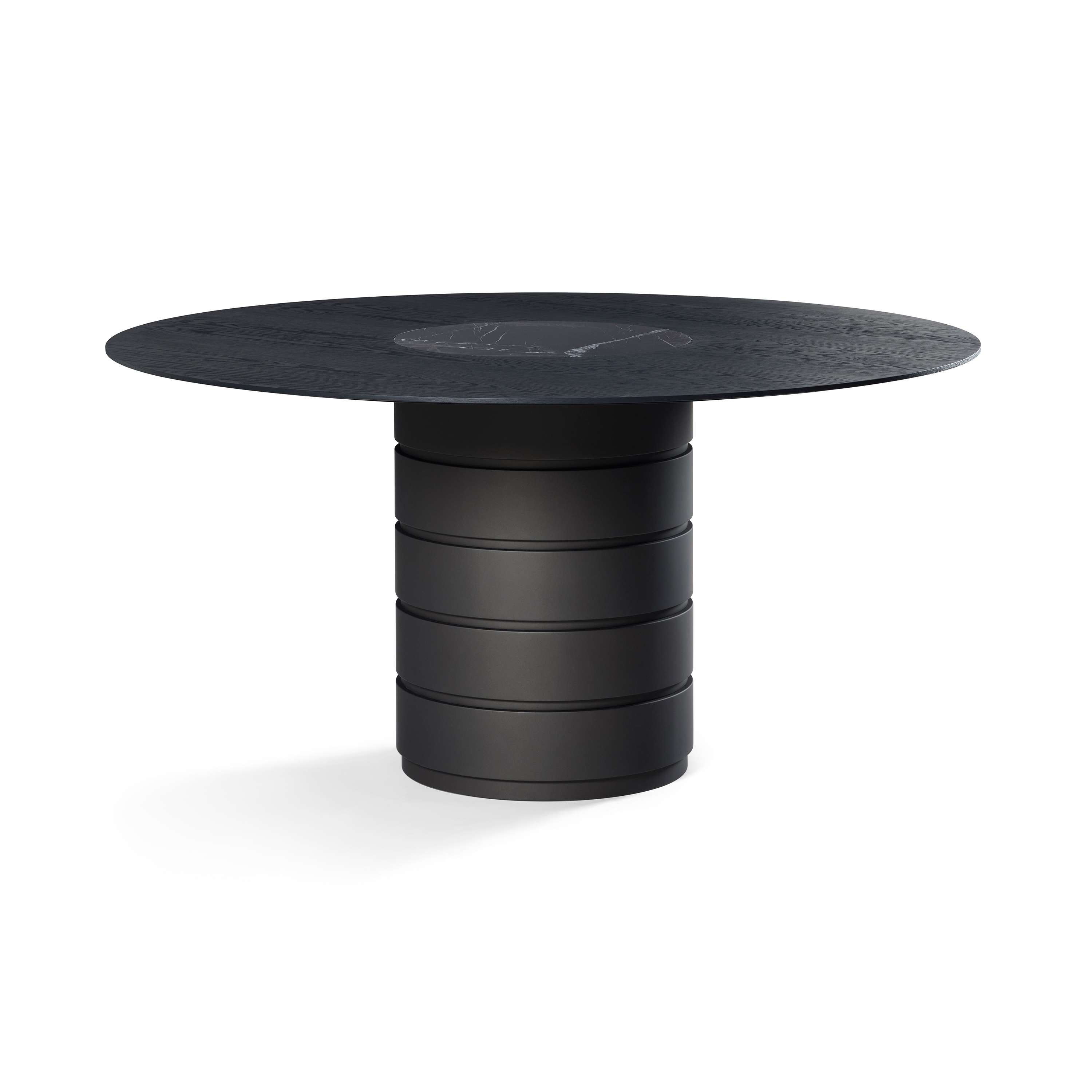 Carnelian Dining Table Softtouch + Marble Inlay + Brushed Oak Table Top