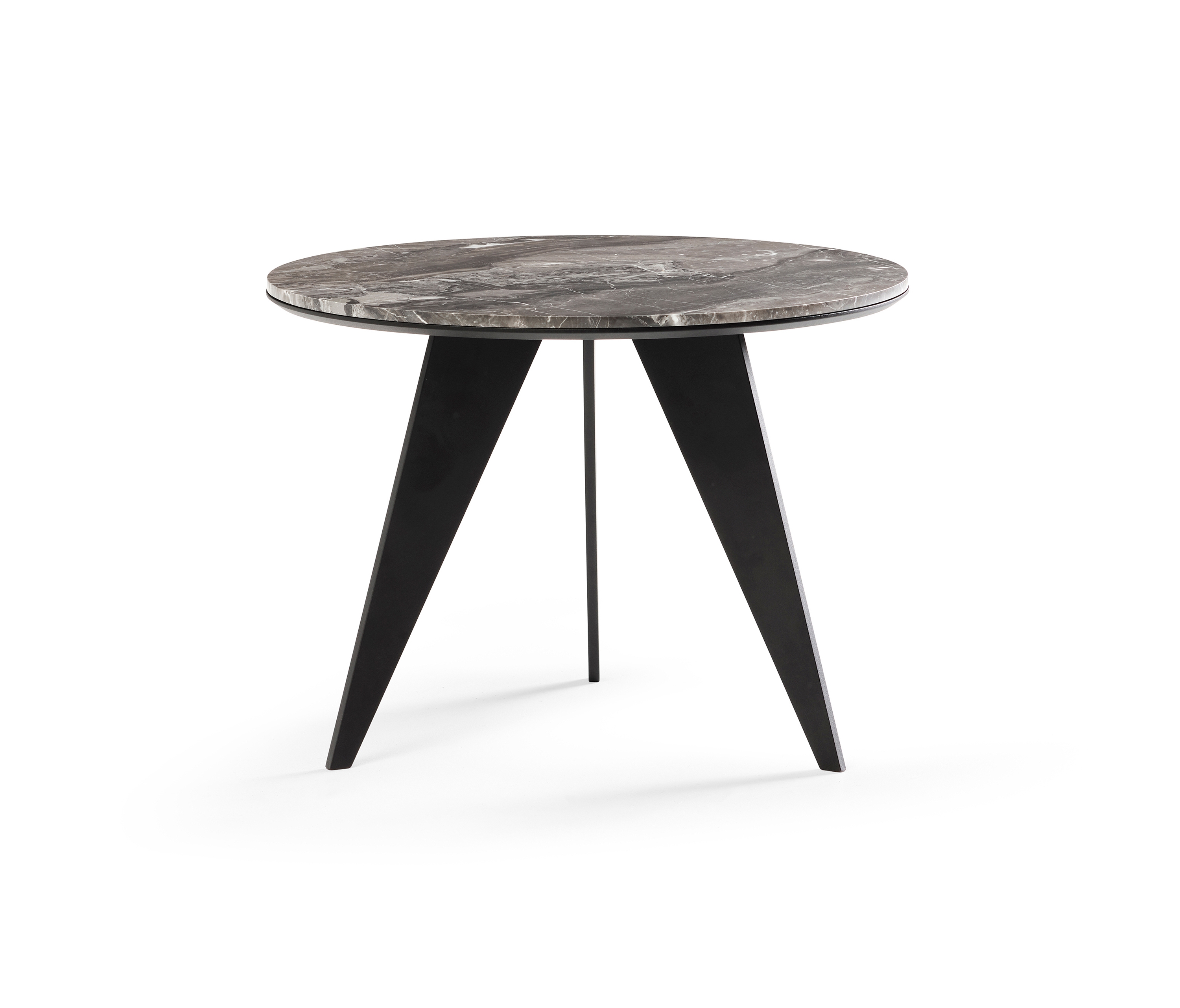 Mostrar el producto Emerald Side Table Matt Black + Marble Grigio Oribico Top del fabricante DAMI Luxury Interior