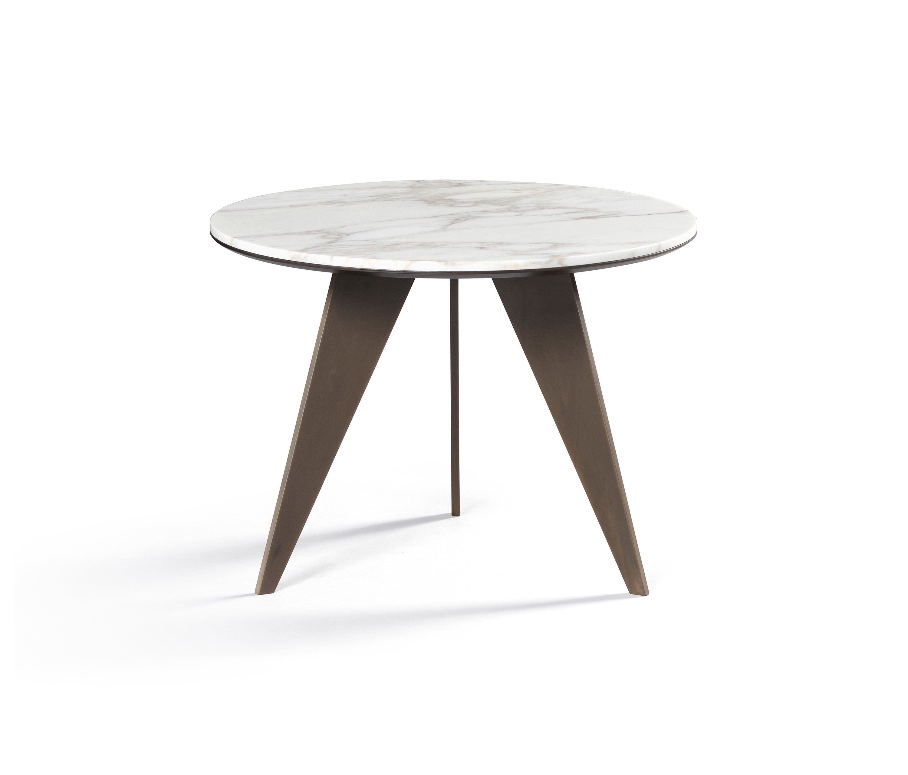 Mostrar el producto Emerald Side Table Brown Brass + Marble Calacatta Oro Top del fabricante DAMI Luxury Interior