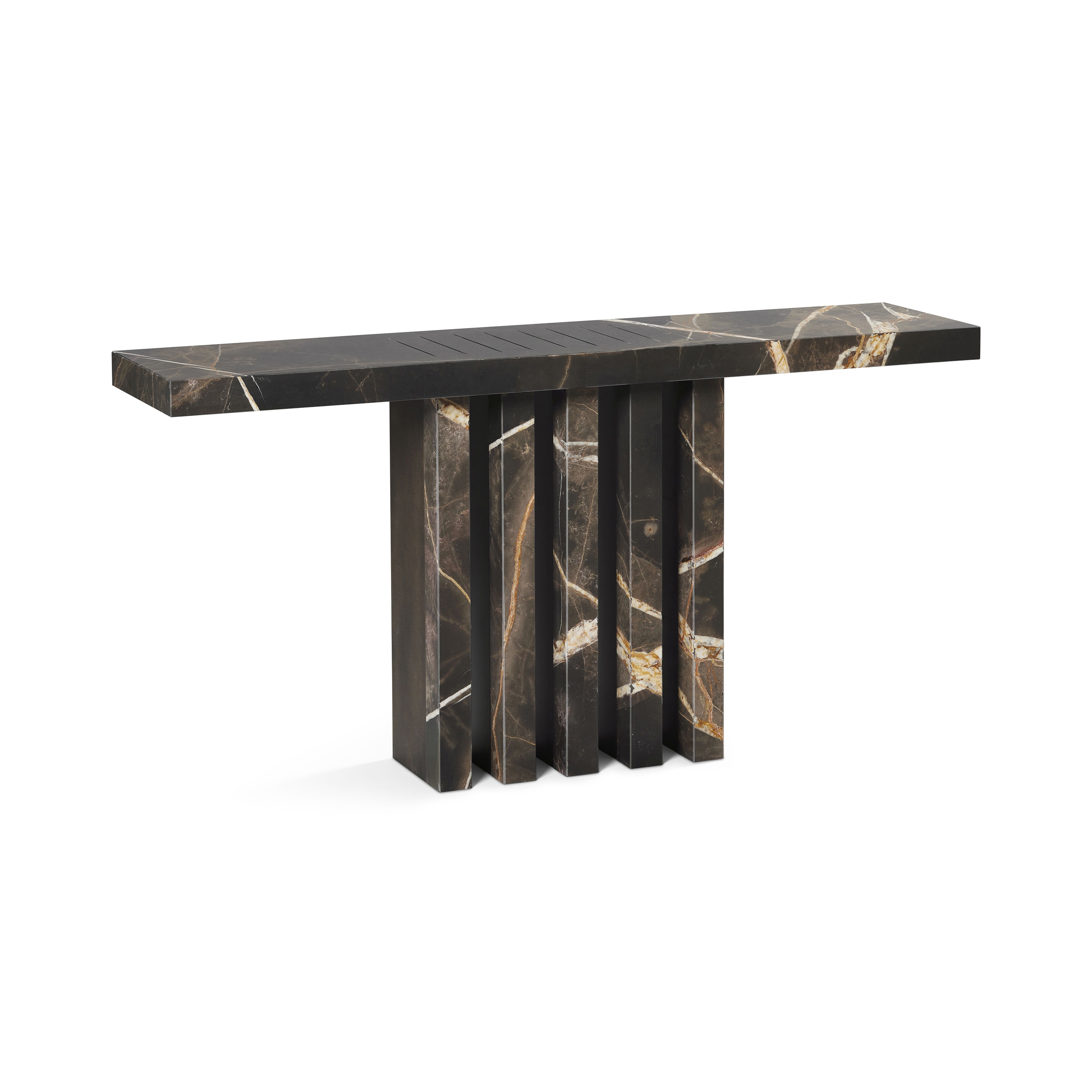 Orion Console Table Marble Bronze F + Matrix Metal Lacquer