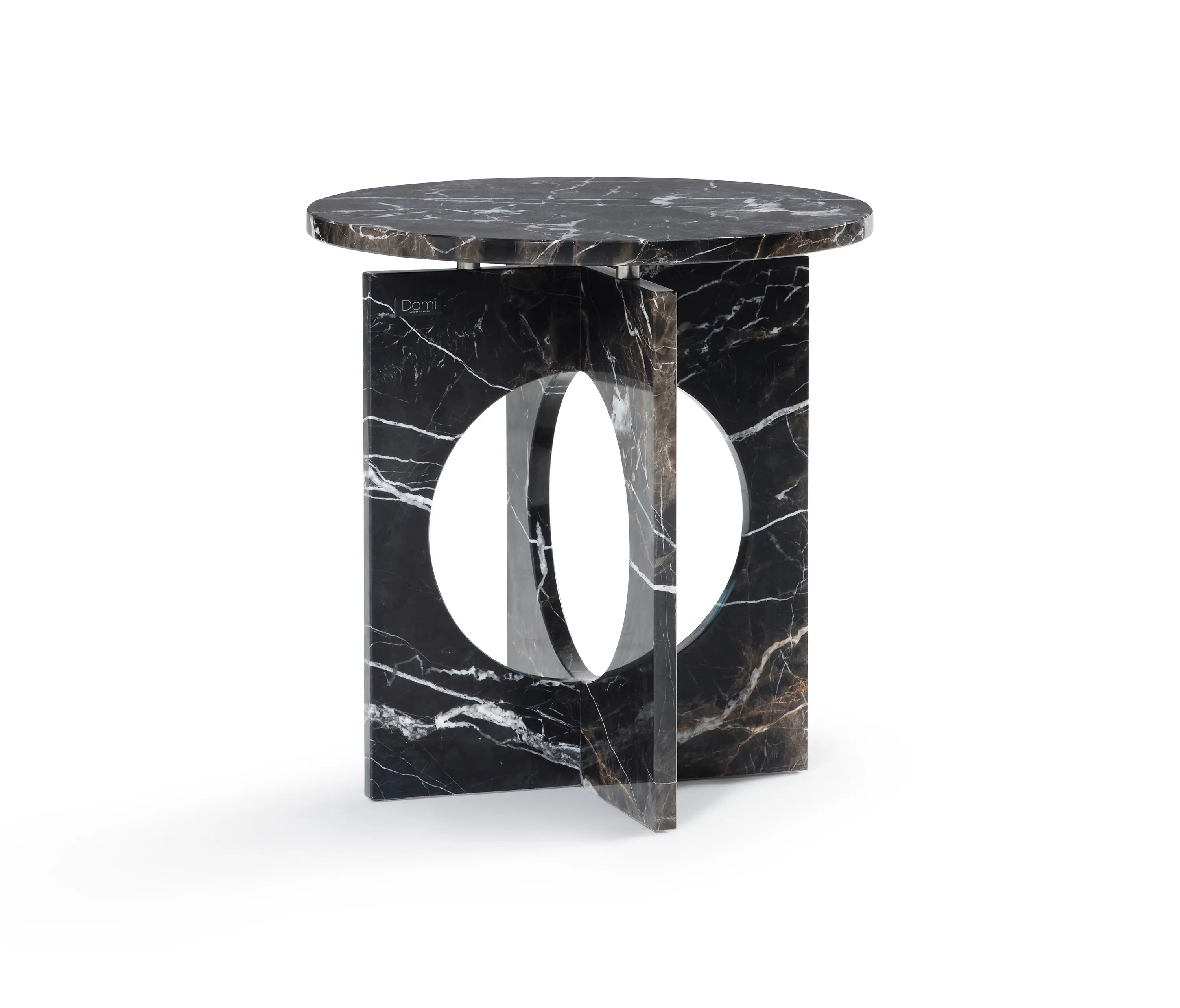 DAMI Luxury Interior - Ruby Side Table Marble Café Amaro