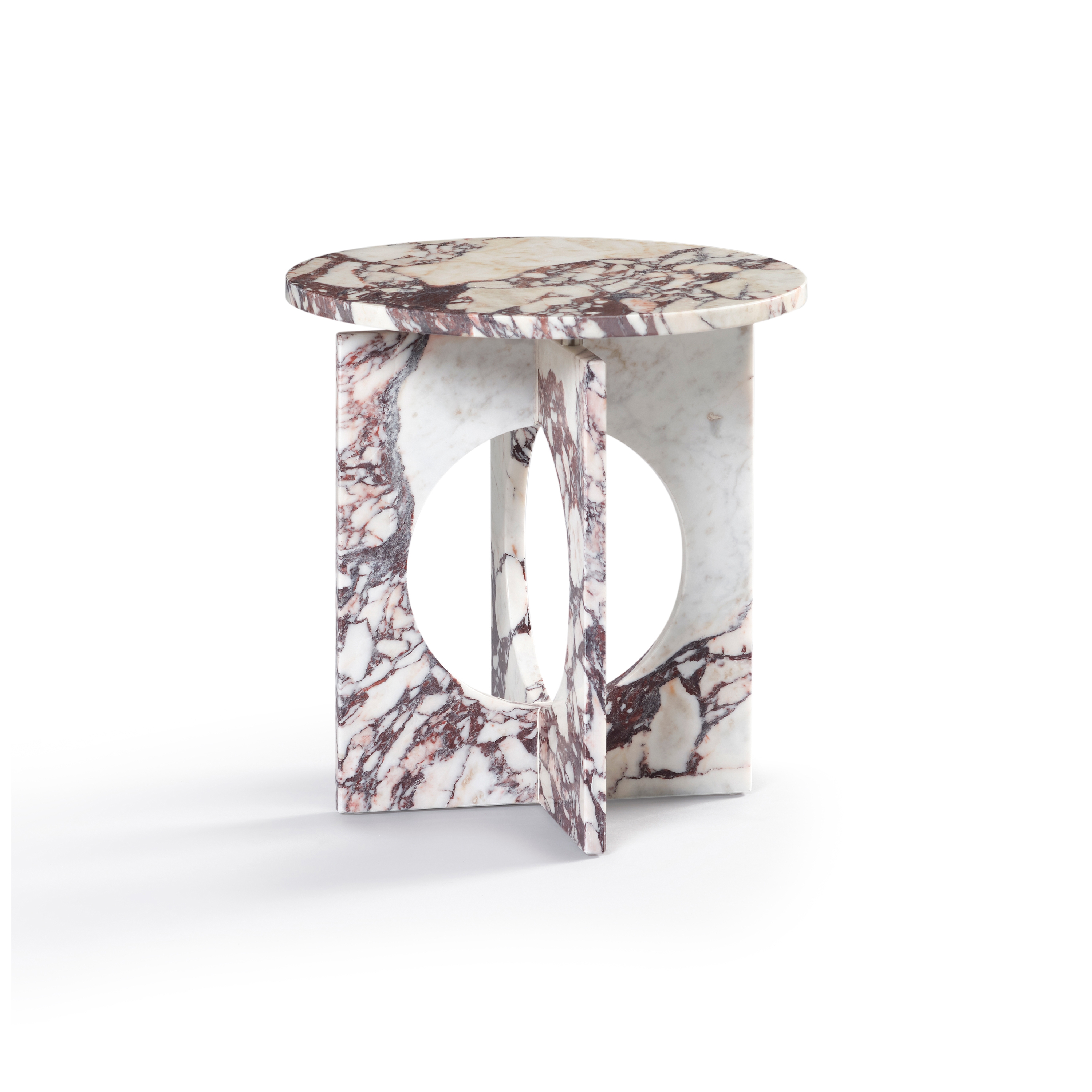 Ruby Side Table Marble Calacatta Viola