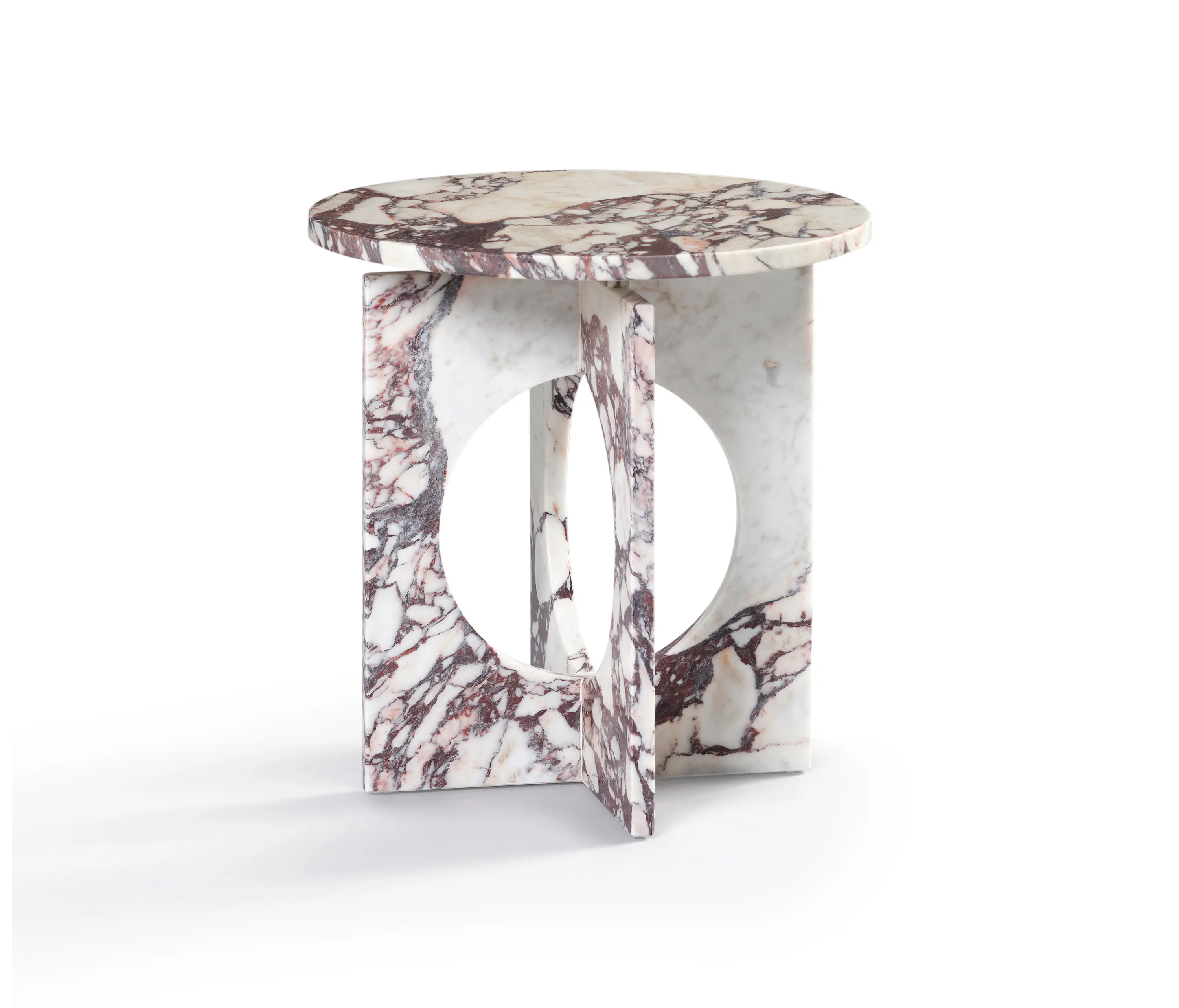 DAMI Luxury Interior - Ruby Side Table Marble Calacatta Viola