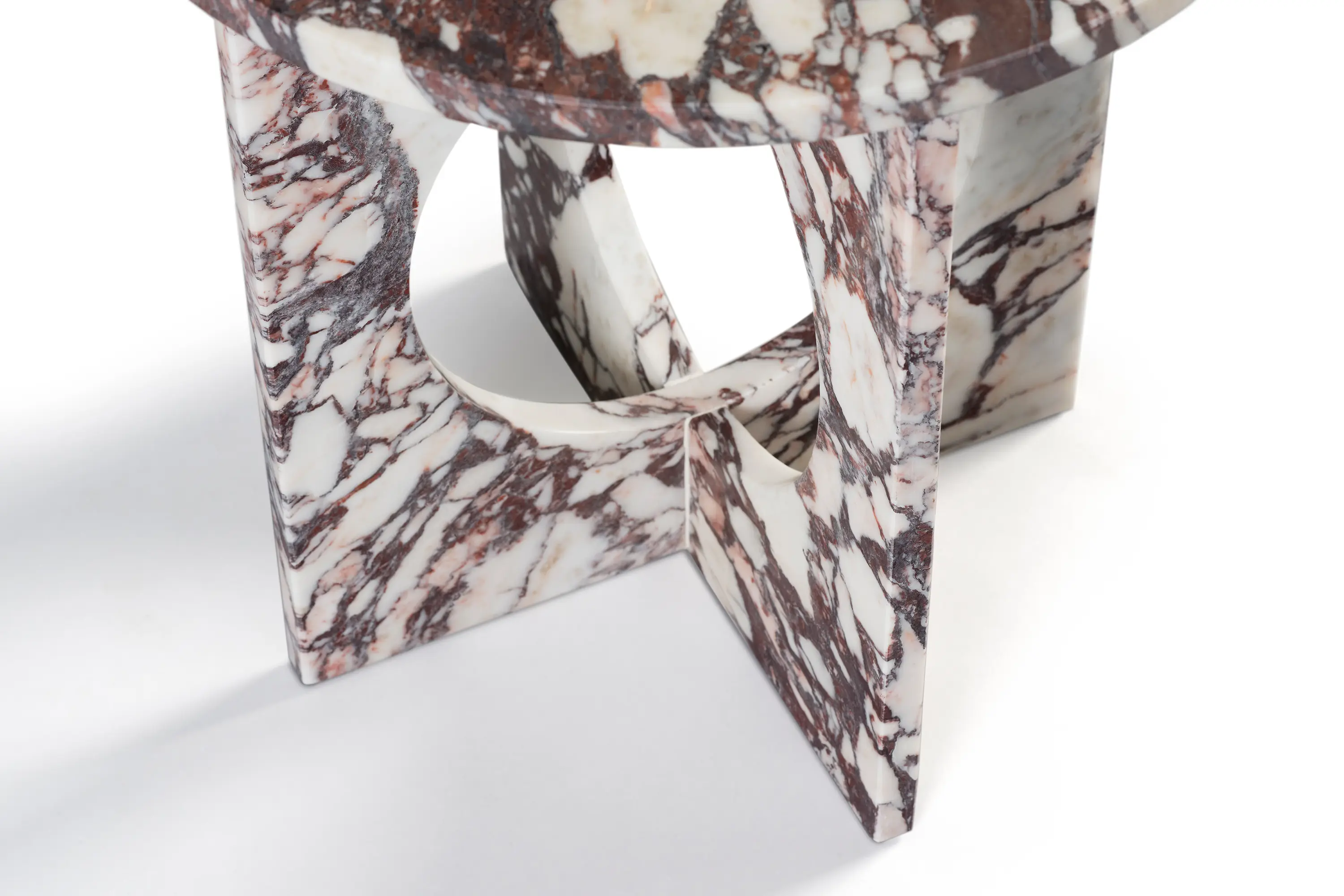 DAMI Luxury Interior - Ruby Side Table Marble Calacatta Viola