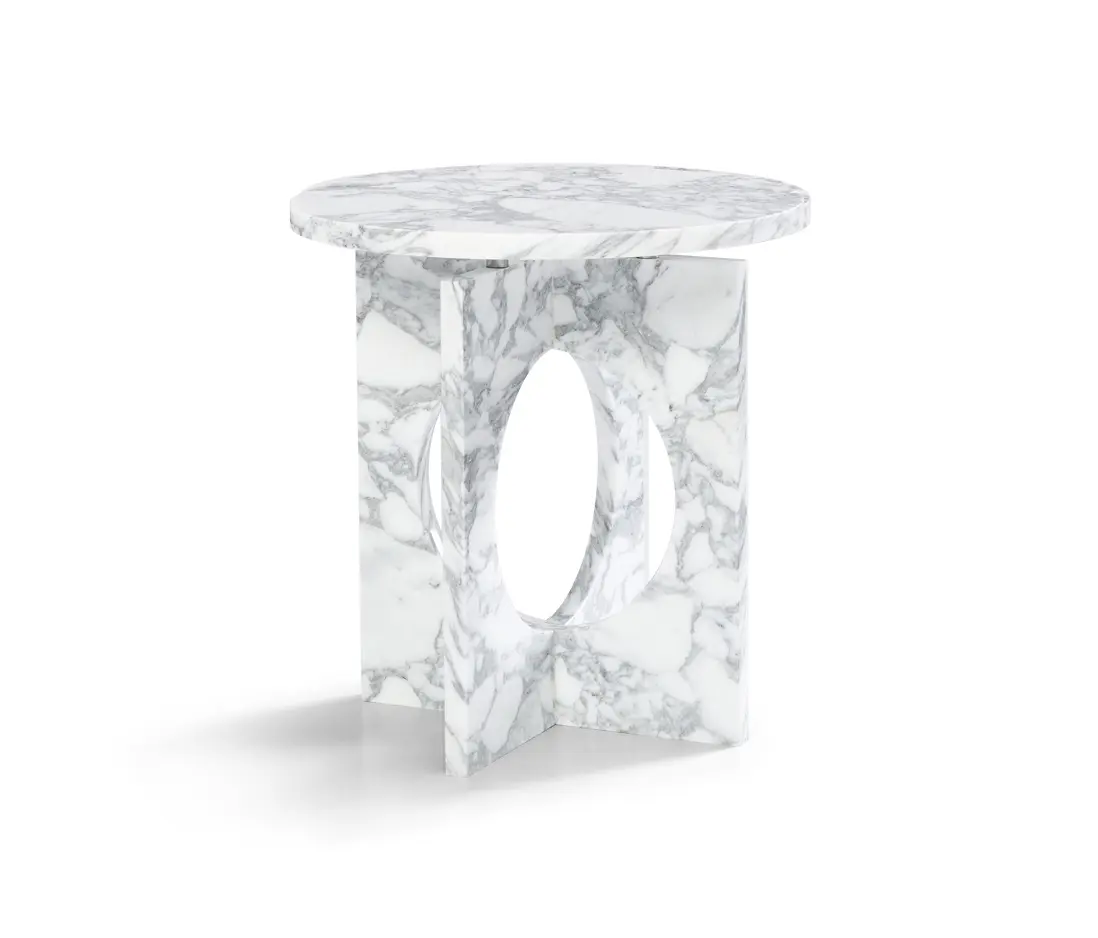 DAMI Luxury Interior - Ruby Side Table Marble Arrabescato