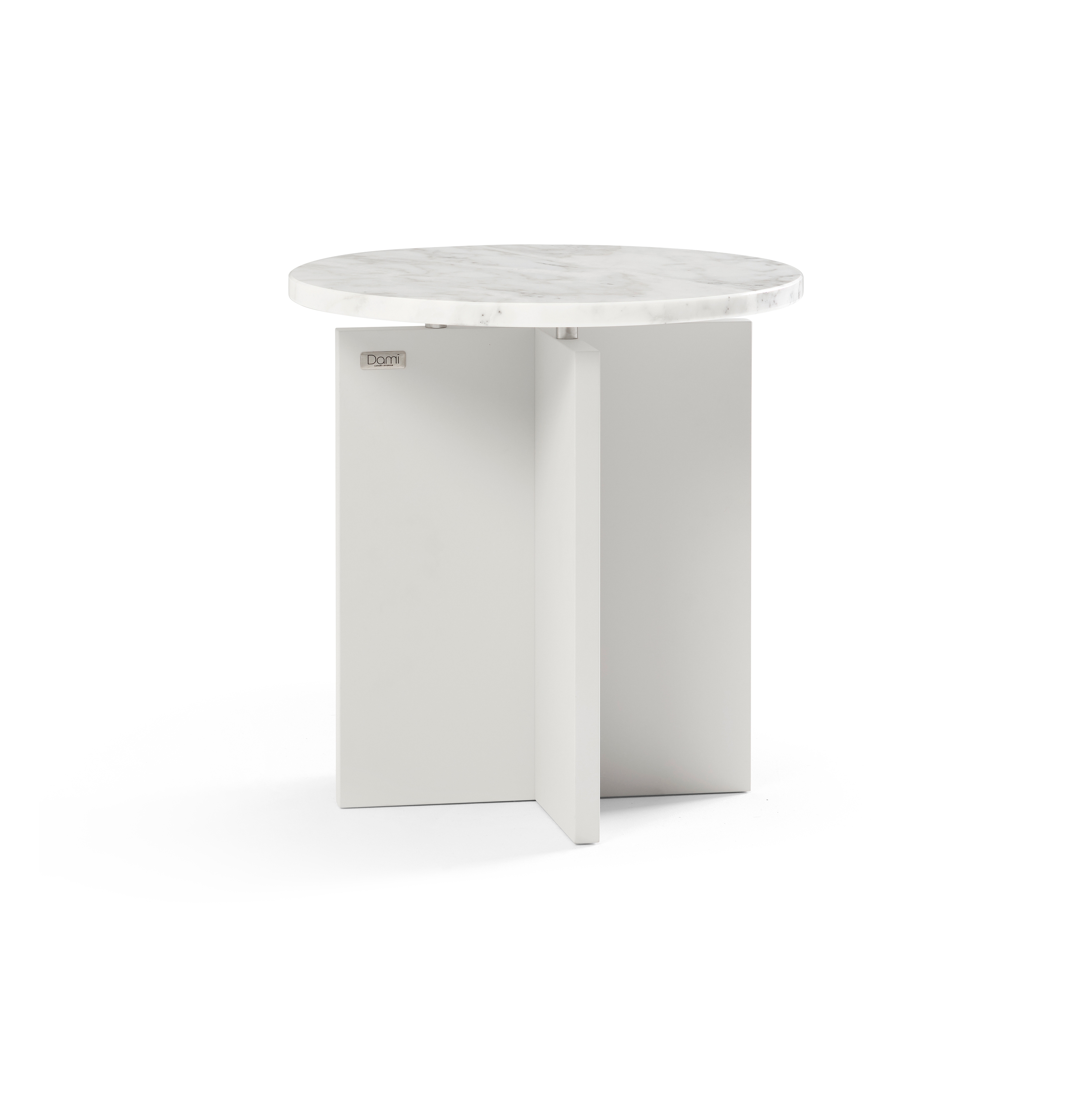 Ruby Side Table Stone + Marble Arrabescato Top