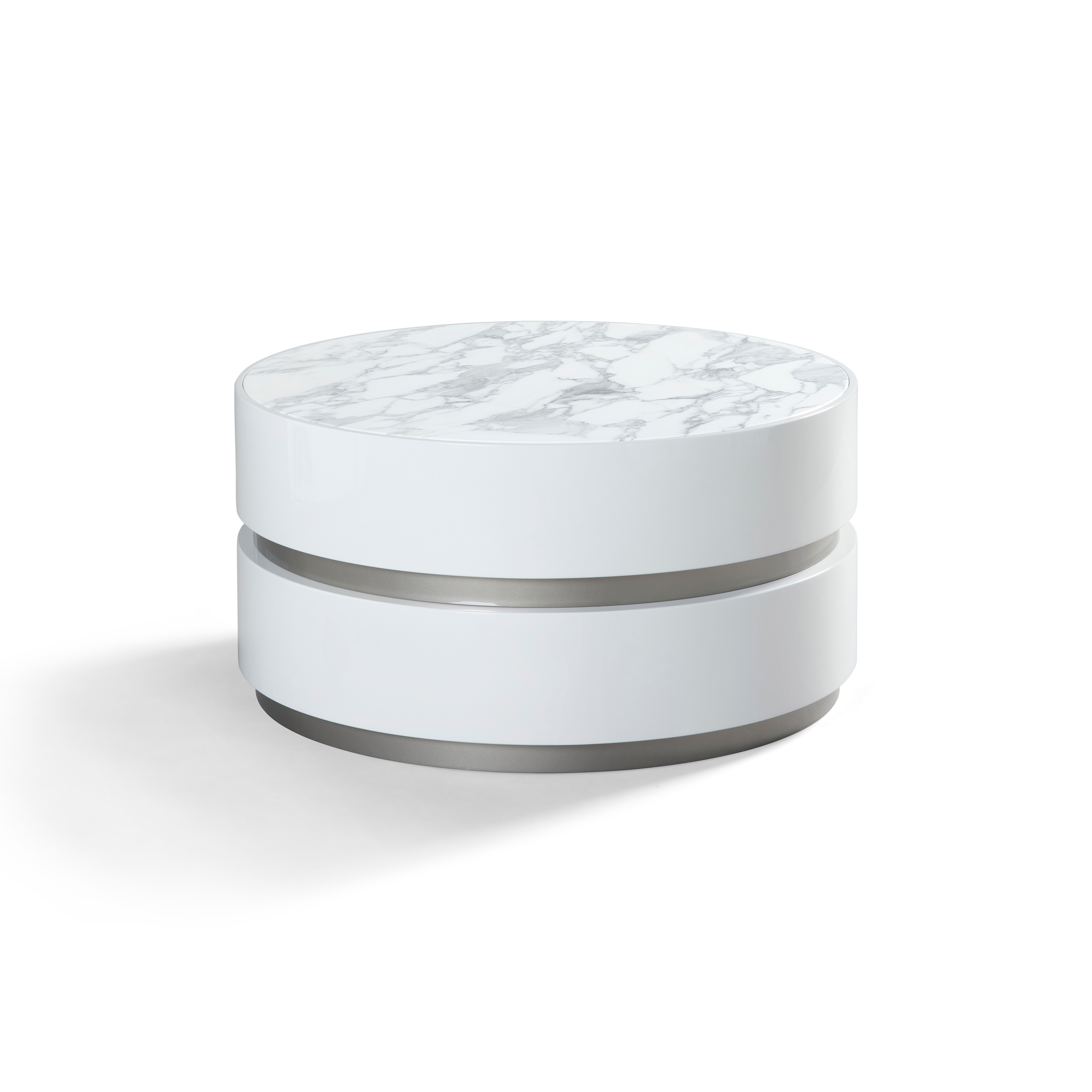 Spinel Coffee Table Softtouch Stone + Marble Arrabescato Inlay