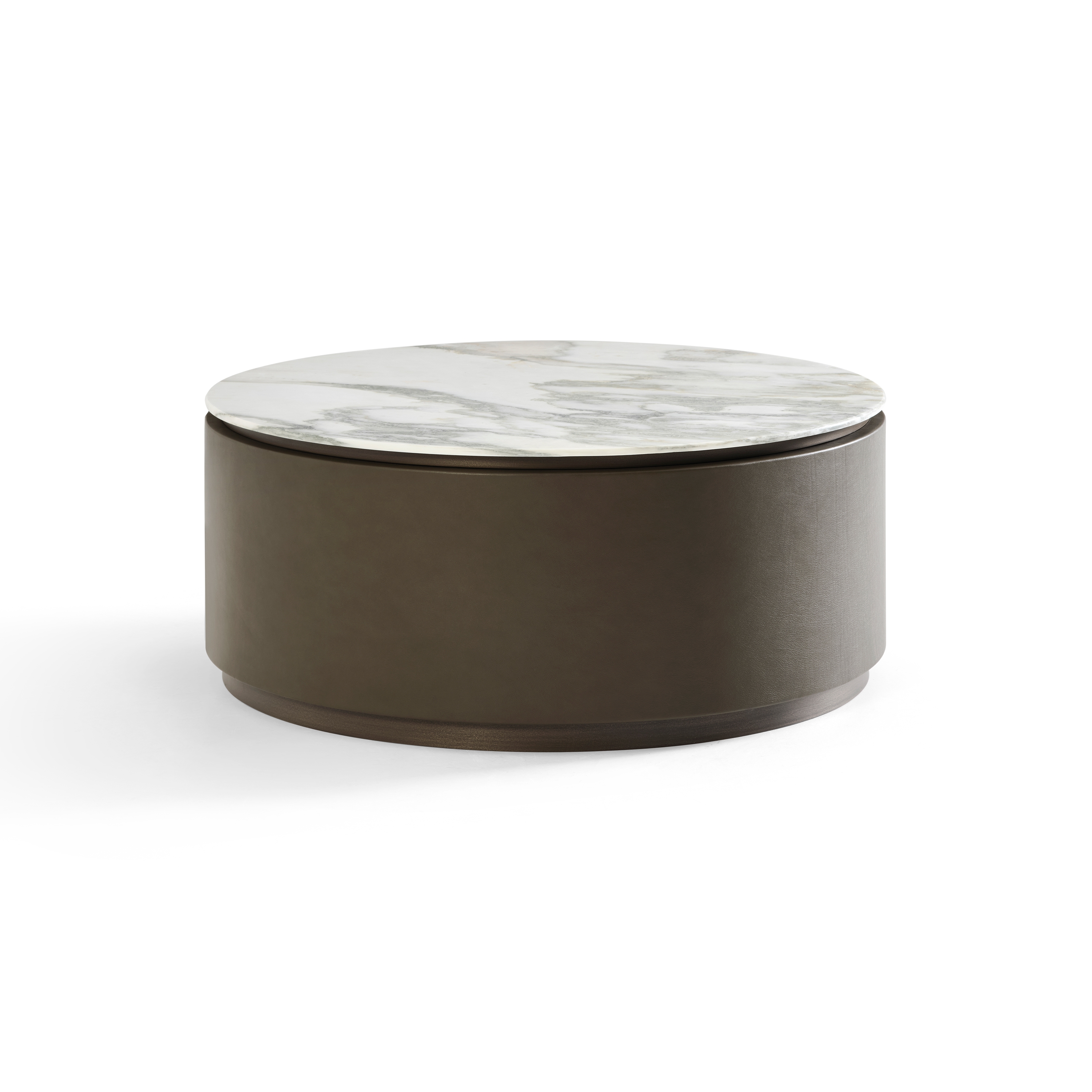 Produkt Topaz Coffee Table Soft Leather Olive + Marble Calacatta Verde Top des Herstellers DAMI Luxury Interior anzeigen